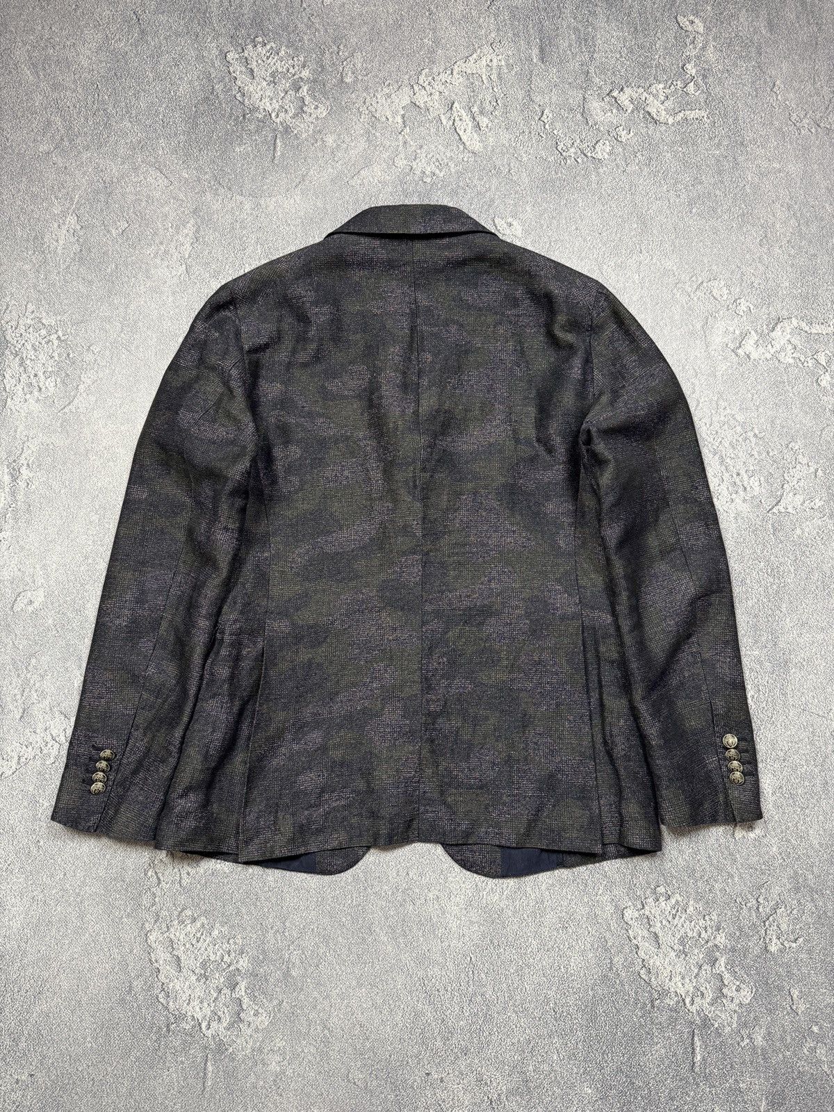 Tagliatore Tagliatore Herringbone Blazer Jacket with Elbow Patches Size 48R - 2 Thumbnail