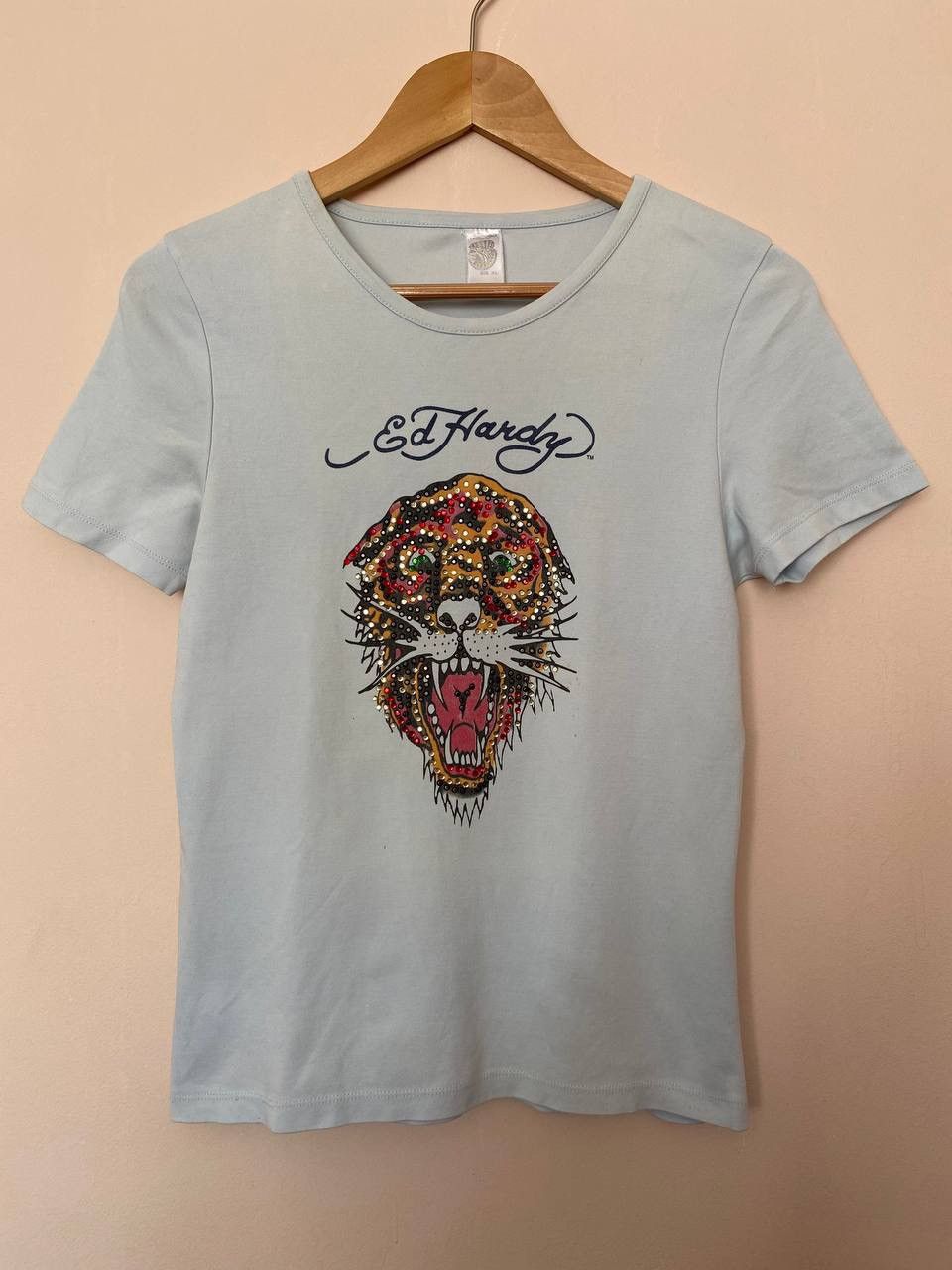 Christian Audigier × Ed Hardy × Vintage Ed Hardy Tiger Women’s T-Shirt – Vintage Y2K Style Size XL / US 12-14 / IT 48-50 - 1 Thumbnail