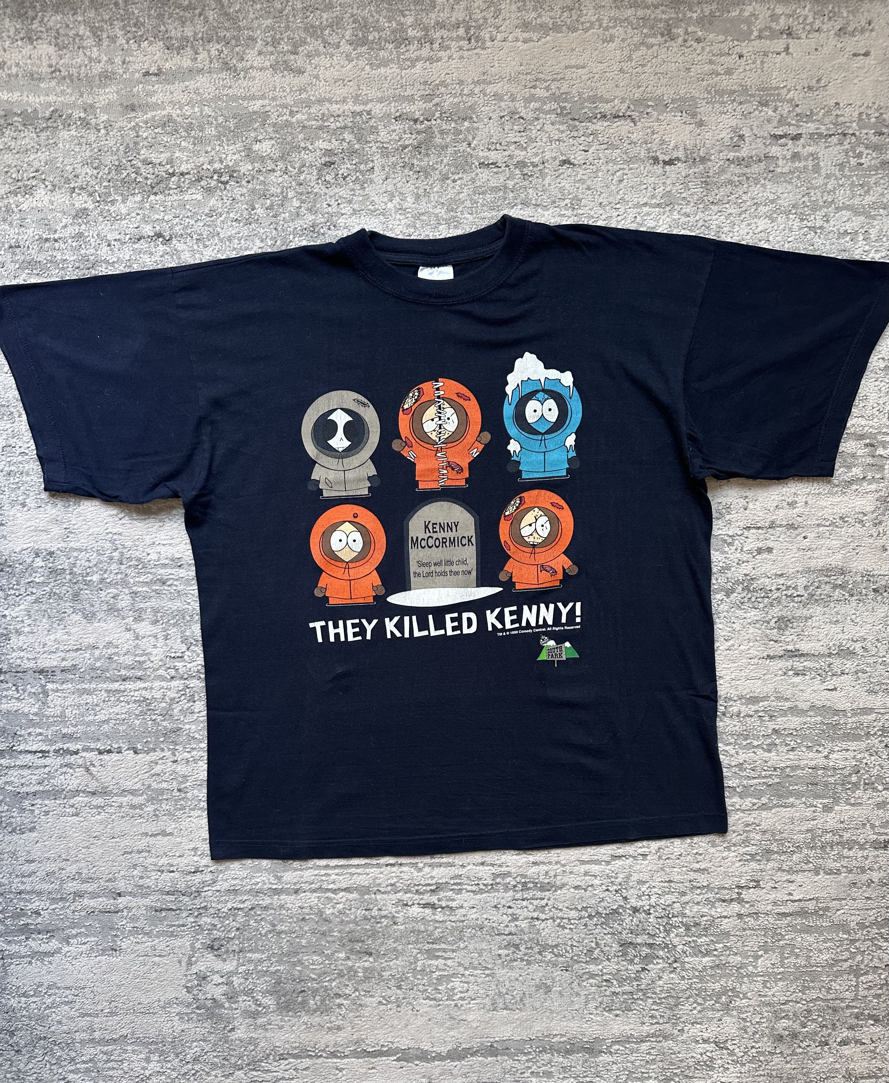 Vintage South Park They Killed Kenny 1999 vintage t shirt Size US XL / EU 56 / 4 - 1 Thumbnail