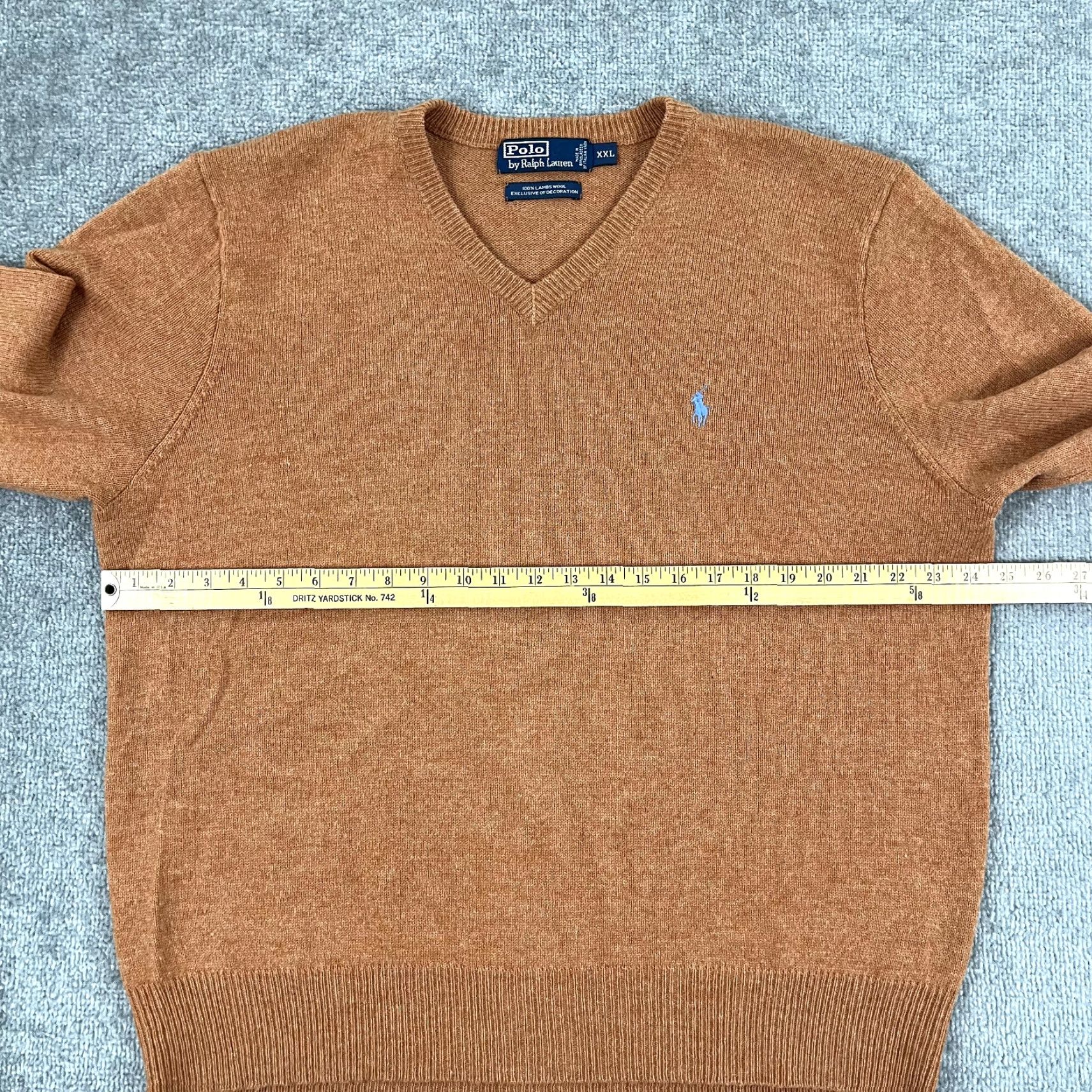 Polo Ralph Lauren VINTAGE Polo Ralph Lauren Sweater Men's 2XL Knit Wool Pullover All Seasons Orange Long Sleeve Size US XXL / EU 58 / 5 - 5 Thumbnail