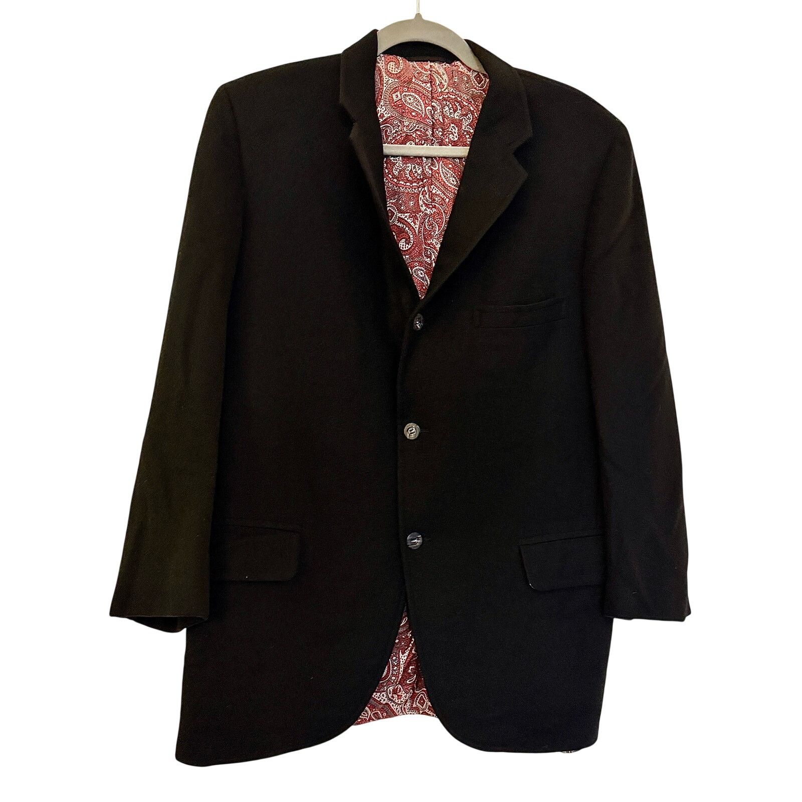 Other Carroll & Co Black Pure Cashmere Blazer Size 48R - 1 Thumbnail