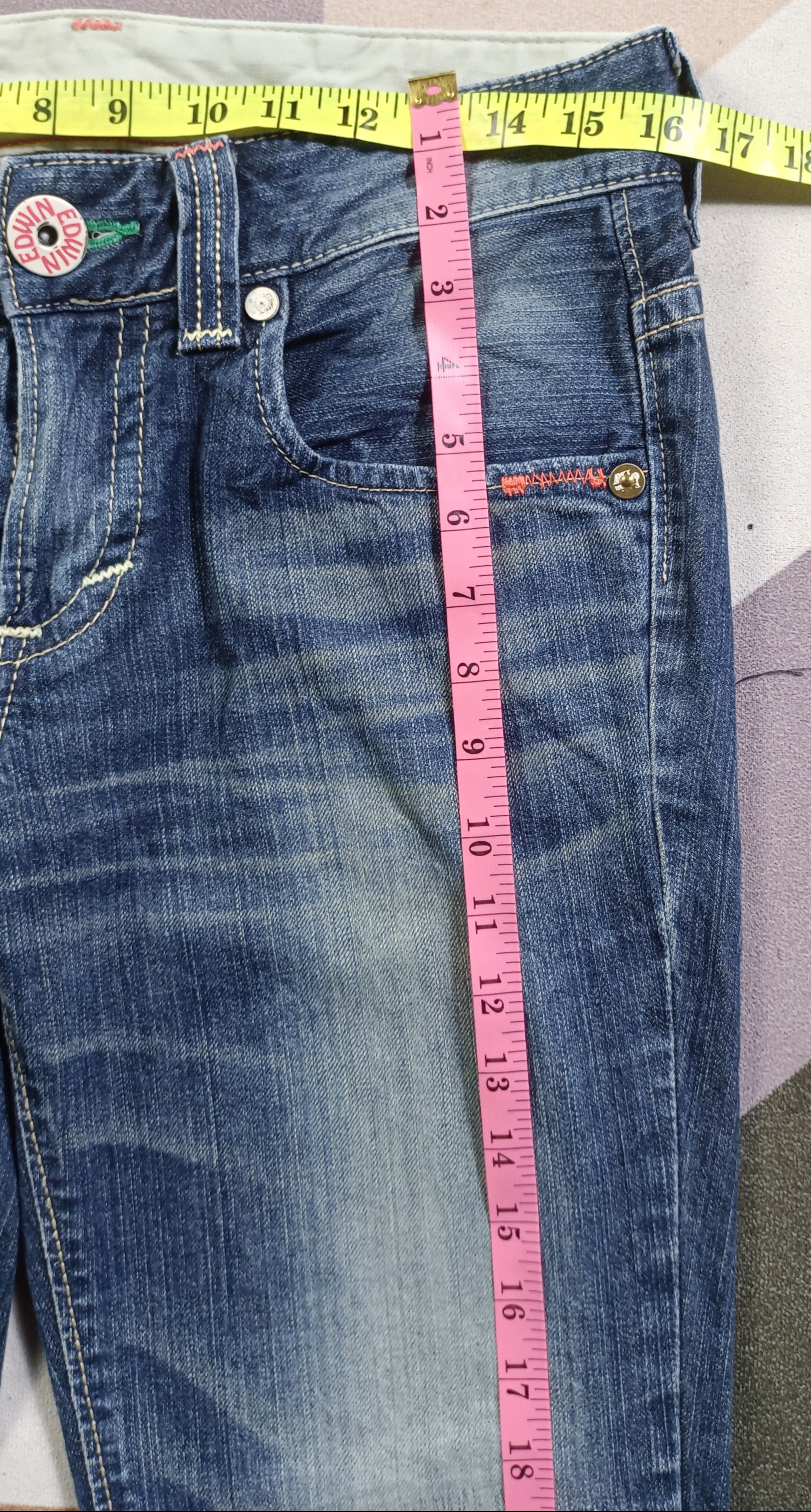 Edwin × If Six Was Nine Vintage🔥Edwin Exclusive Vintage Distressed Jeans Size 32" / US 10 / IT 46 - 21 Thumbnail