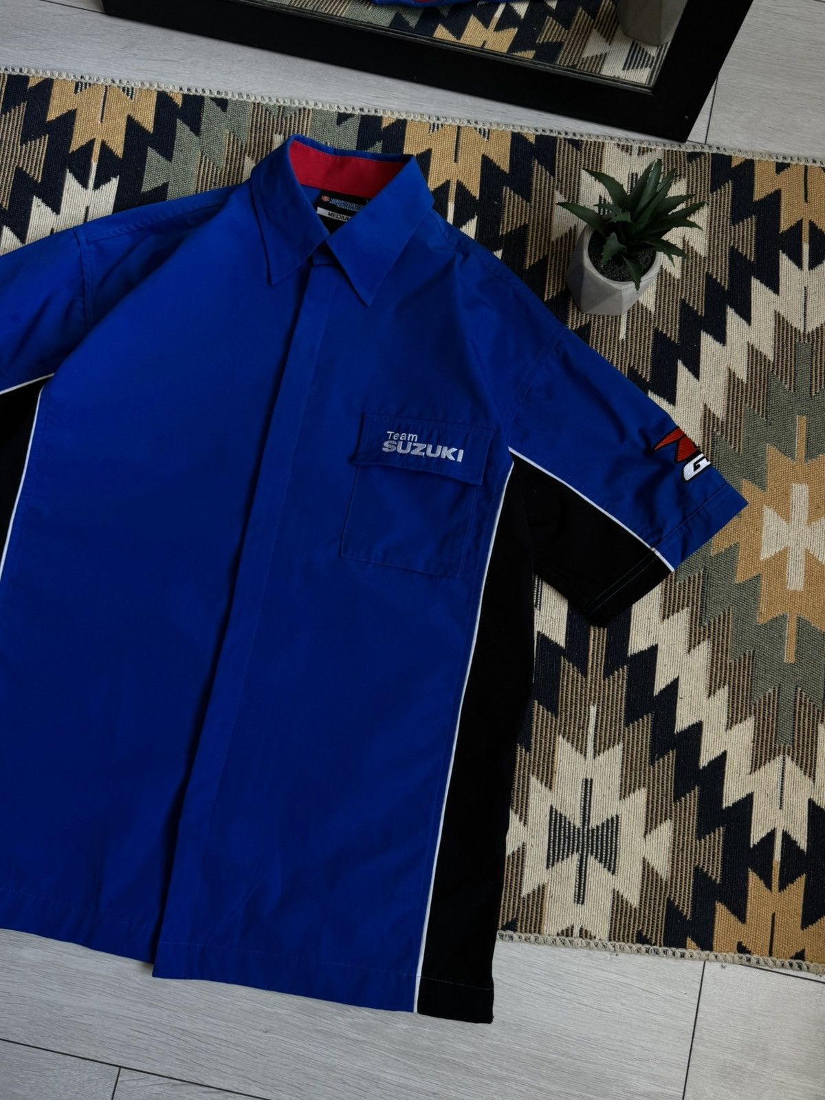 Vintage Vintage Suzuki Racing Moto Button Up Shirt Size US M / EU 48-50 / 2 - 3 Thumbnail