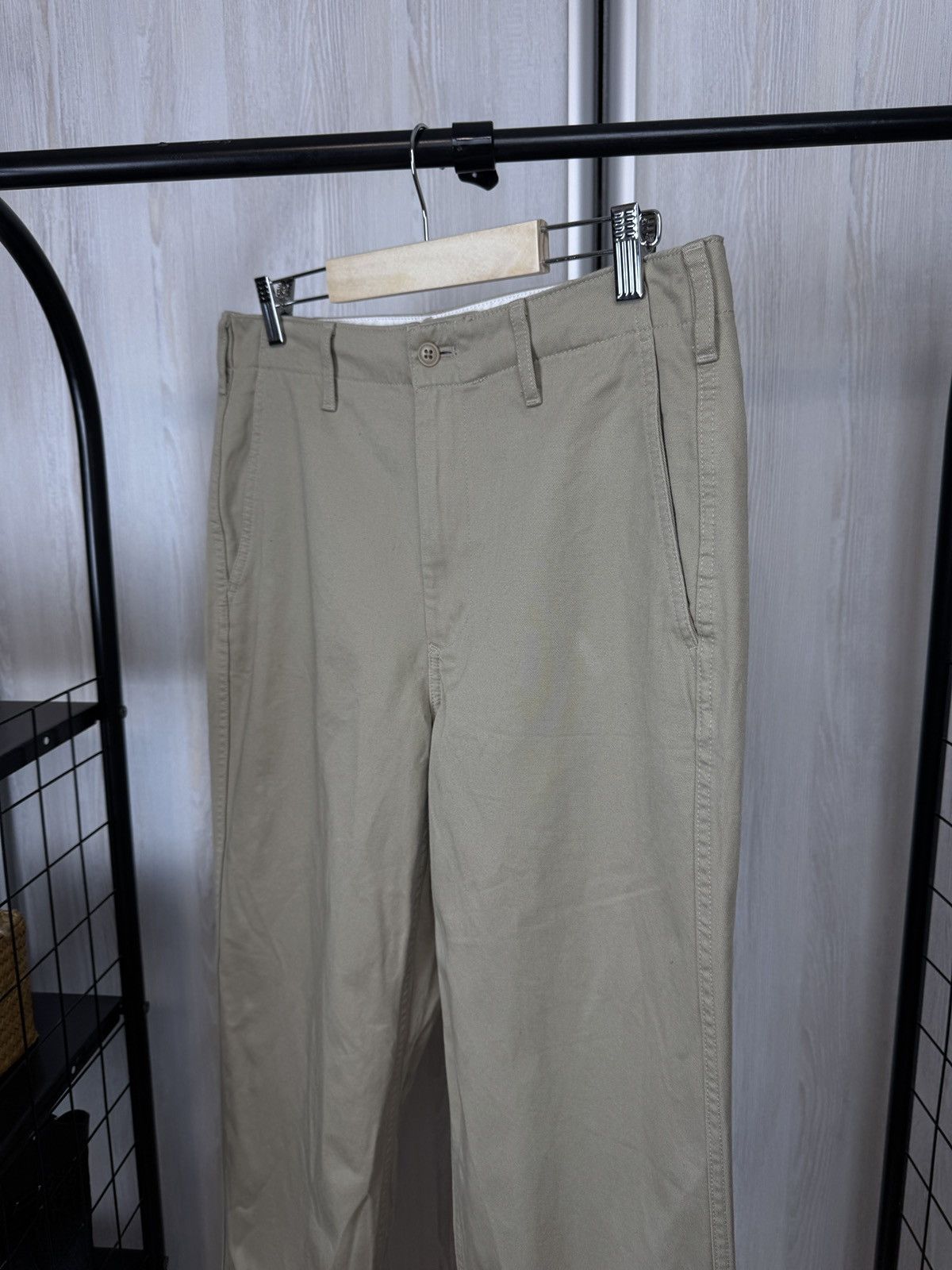 Japanese Brand Muji Japan Sand Beige classic cotton chino pants size S Size US 32 / EU 48 - 4 Thumbnail