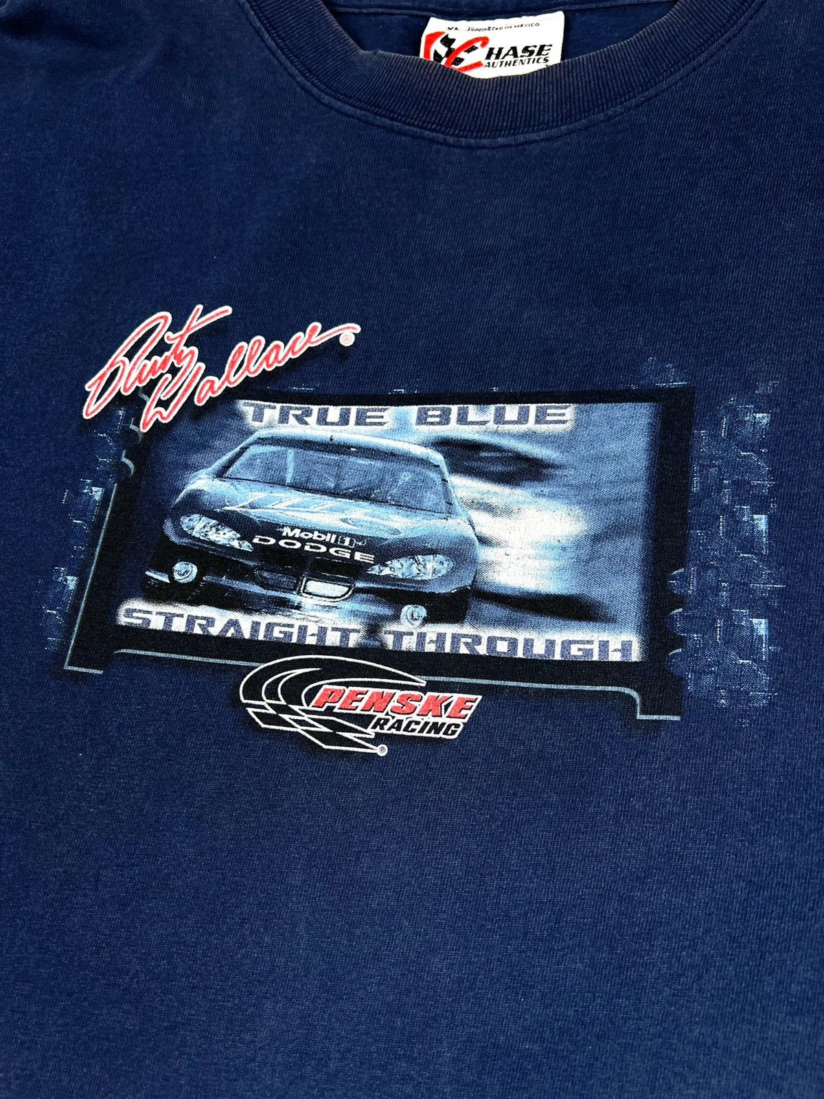 NASCAR × Vintage Vintage Rusty Wallace tee dodge Race Car Vintage TShirt Size US XL / EU 56 / 4 - 1 Thumbnail