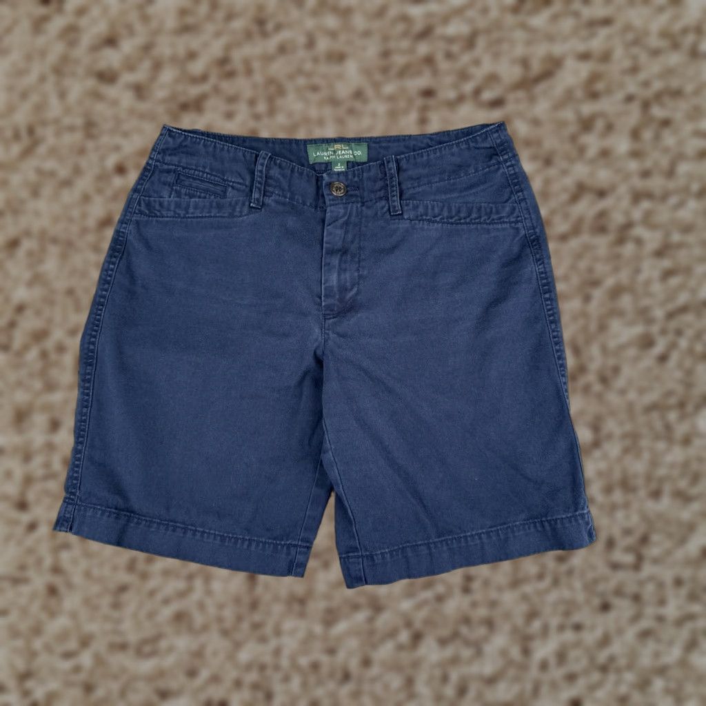 Ralph Lauren Lauren Ralph Lauren Shorts Women 2 Blue 100% Cotton Twill Chino 5-Pocket Regular Fit Mid Rise 28x9 Casual, Travel, Workwear Womens Blue 2 Size 26" / US 2 / IT 38 - 1 Thumbnail