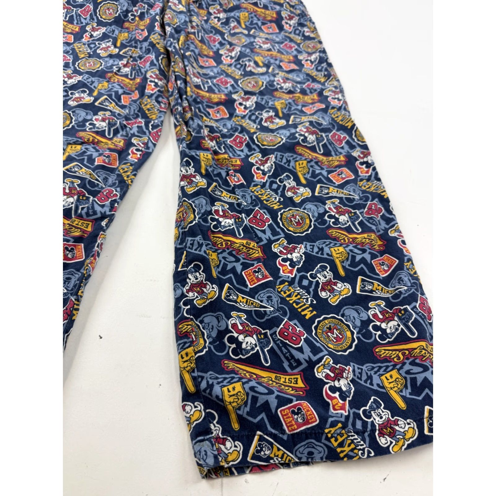 Disney VINTAGE Disney Parks Pajama Pants Mens 2XL Blue Mickey Mouse Lounge Flannel City State Graphic Print Size US 39 - 3 Thumbnail