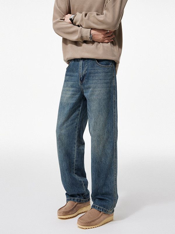 Jean American retro men's loose casual cleanfit straight jeans Size US 32 / EU 48 - 1 Thumbnail