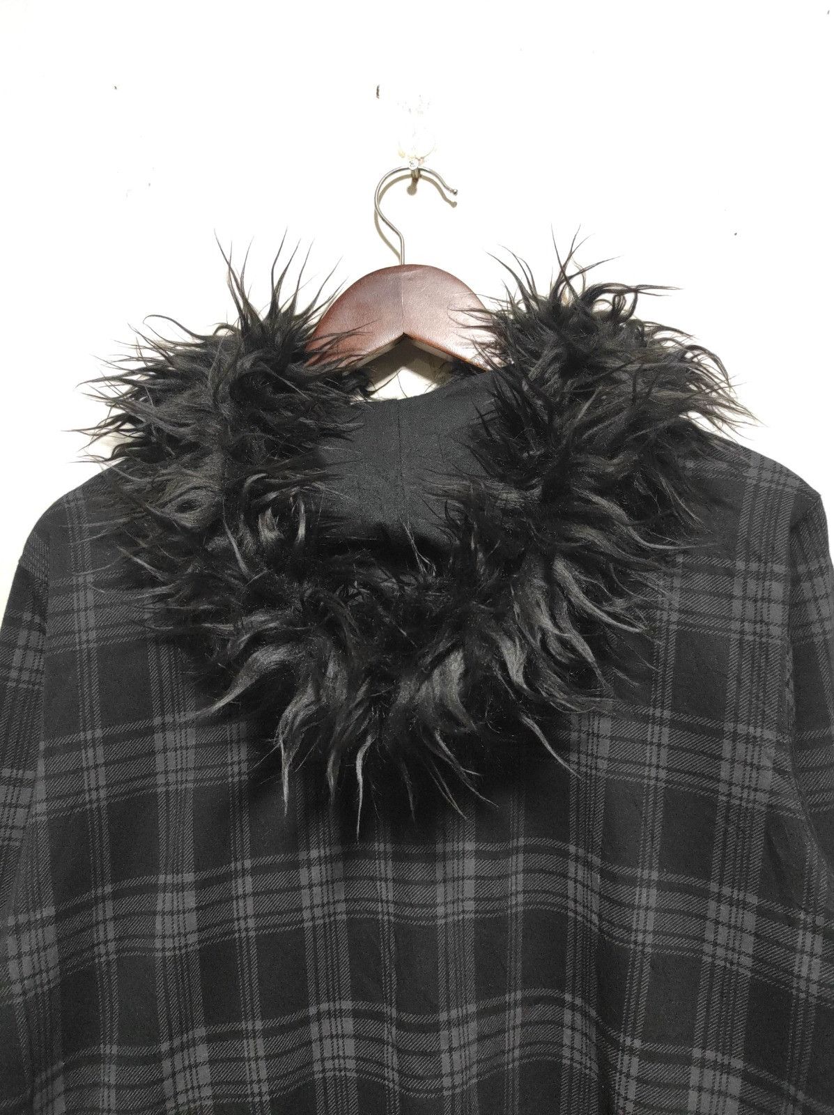 Japanese Brand Louis Chavlon Plaid zip fur hoodie LGB style Size US M / EU 48-50 / 2 - 10 Thumbnail