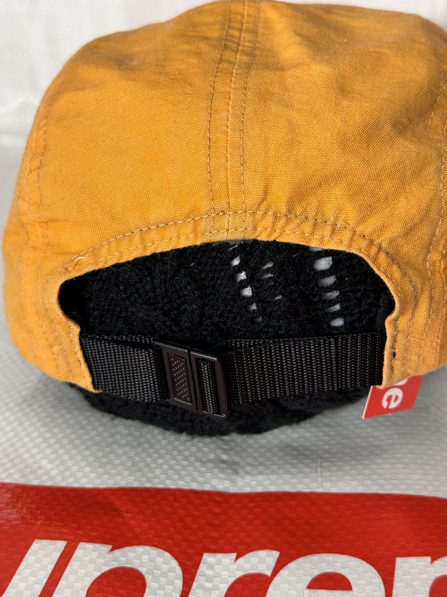 Supreme Washed Linen Camp Cap Gold ss 19