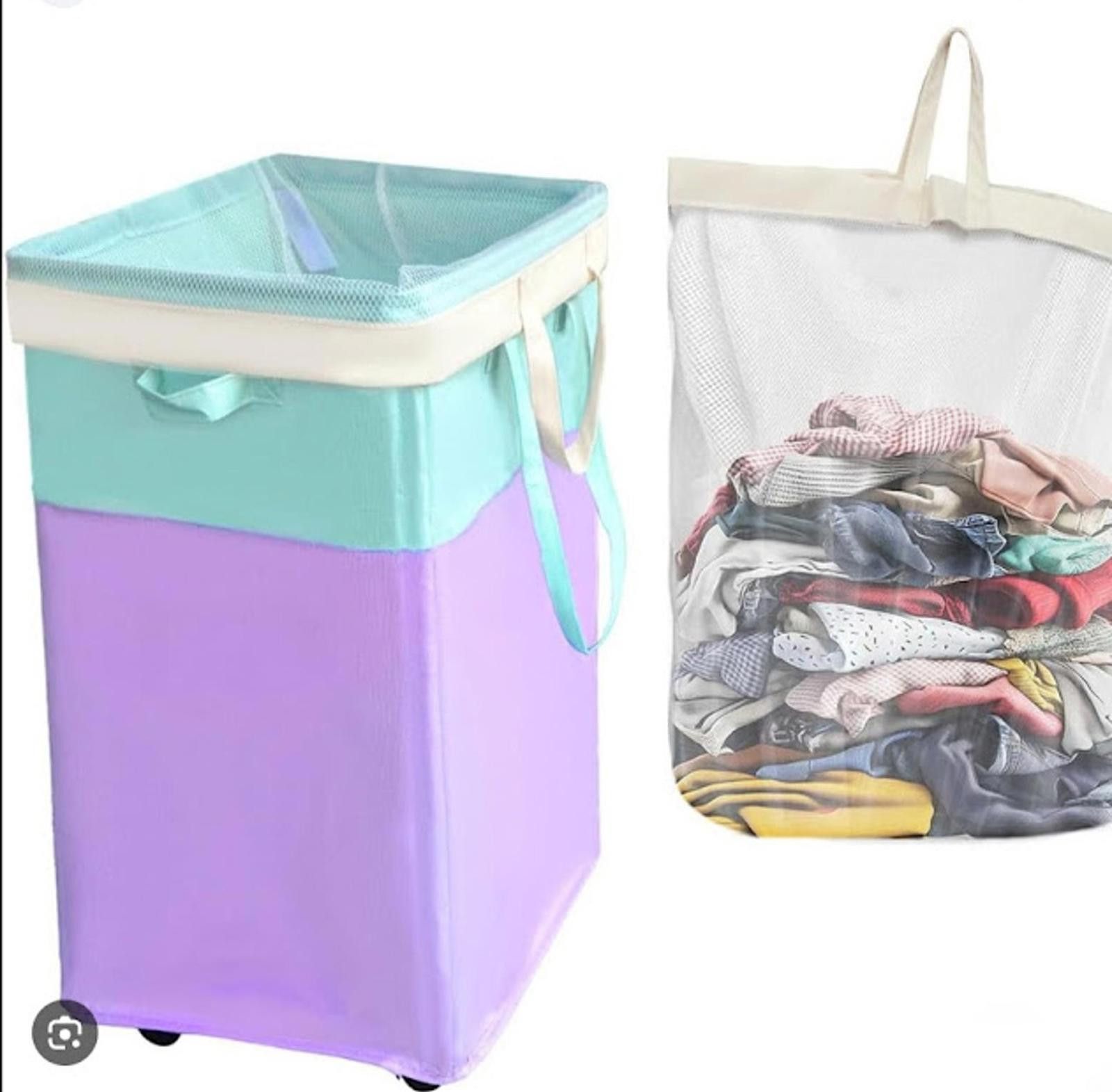 Homemade Colorful Collapsible Laundry Hamper with Mesh Lid Size ONE SIZE - 1 Thumbnail