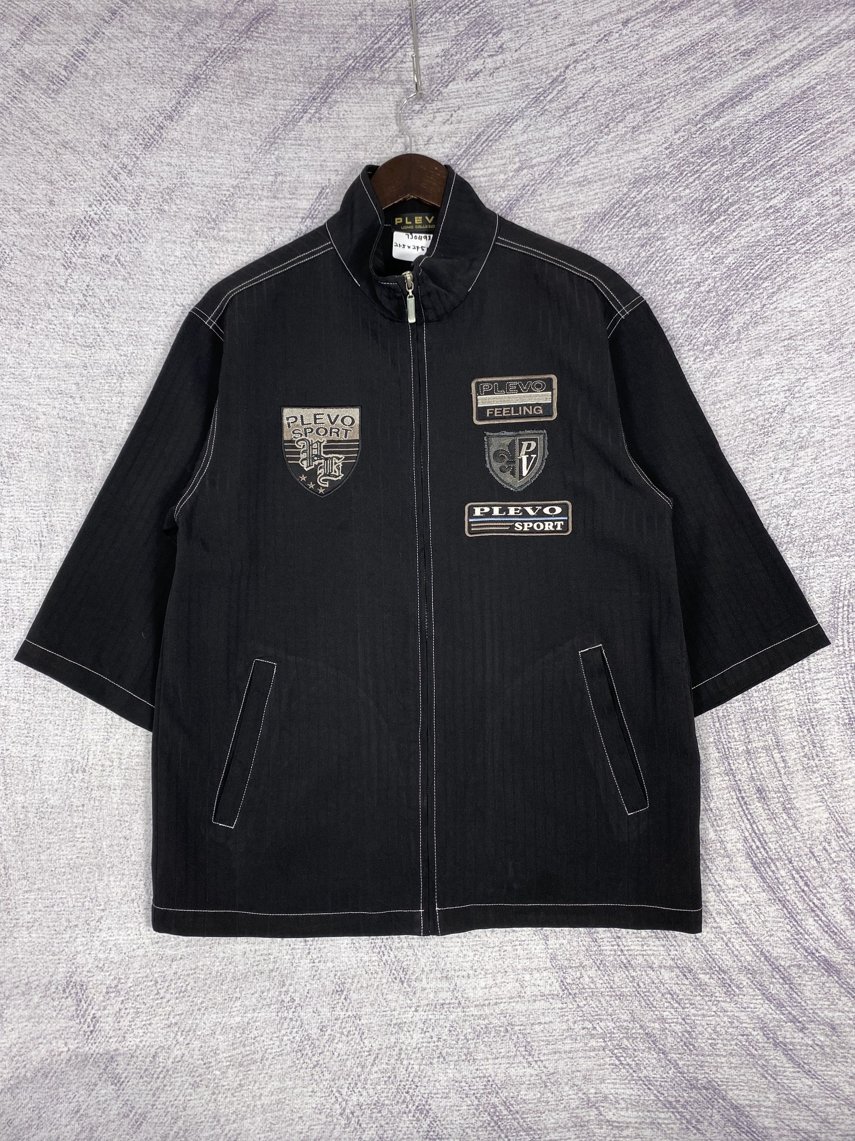 Japanese Brand Vintage Plevo Uomo Zip Up Half Sleeve Jacket Size US M / EU 48-50 / 2 - 1 Thumbnail