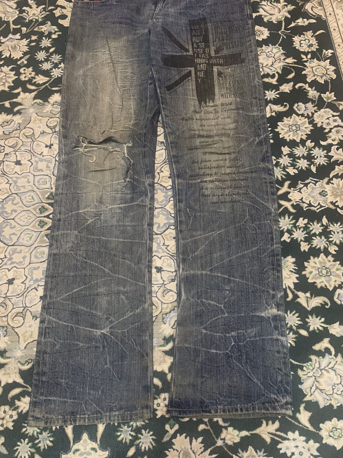 Seditionaries PUNKS STYLE JEANS DISTRESSED DESIGN BRAND JACK SERIKA Size US 31 - 3 Thumbnail