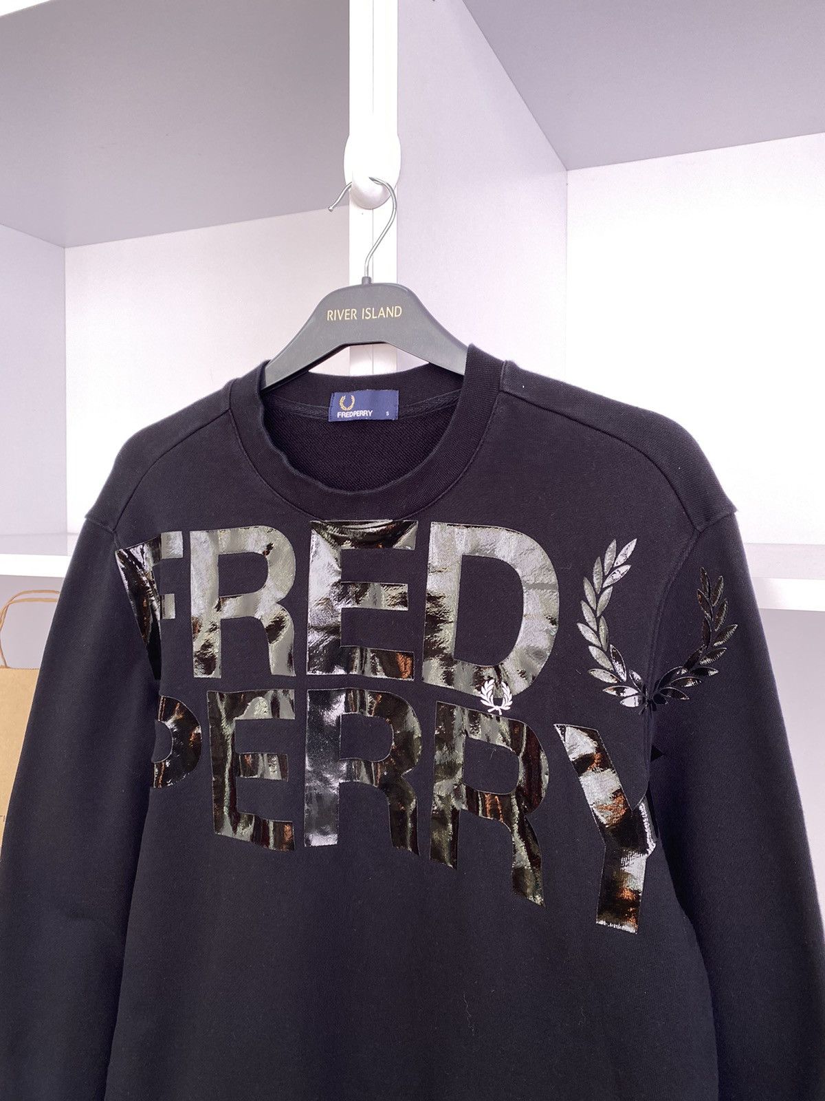 Fred Perry × Vintage Vintage Fred Perry Vinyl Print Sweatshirt Size US S / EU 44-46 / 1 - 7 Thumbnail
