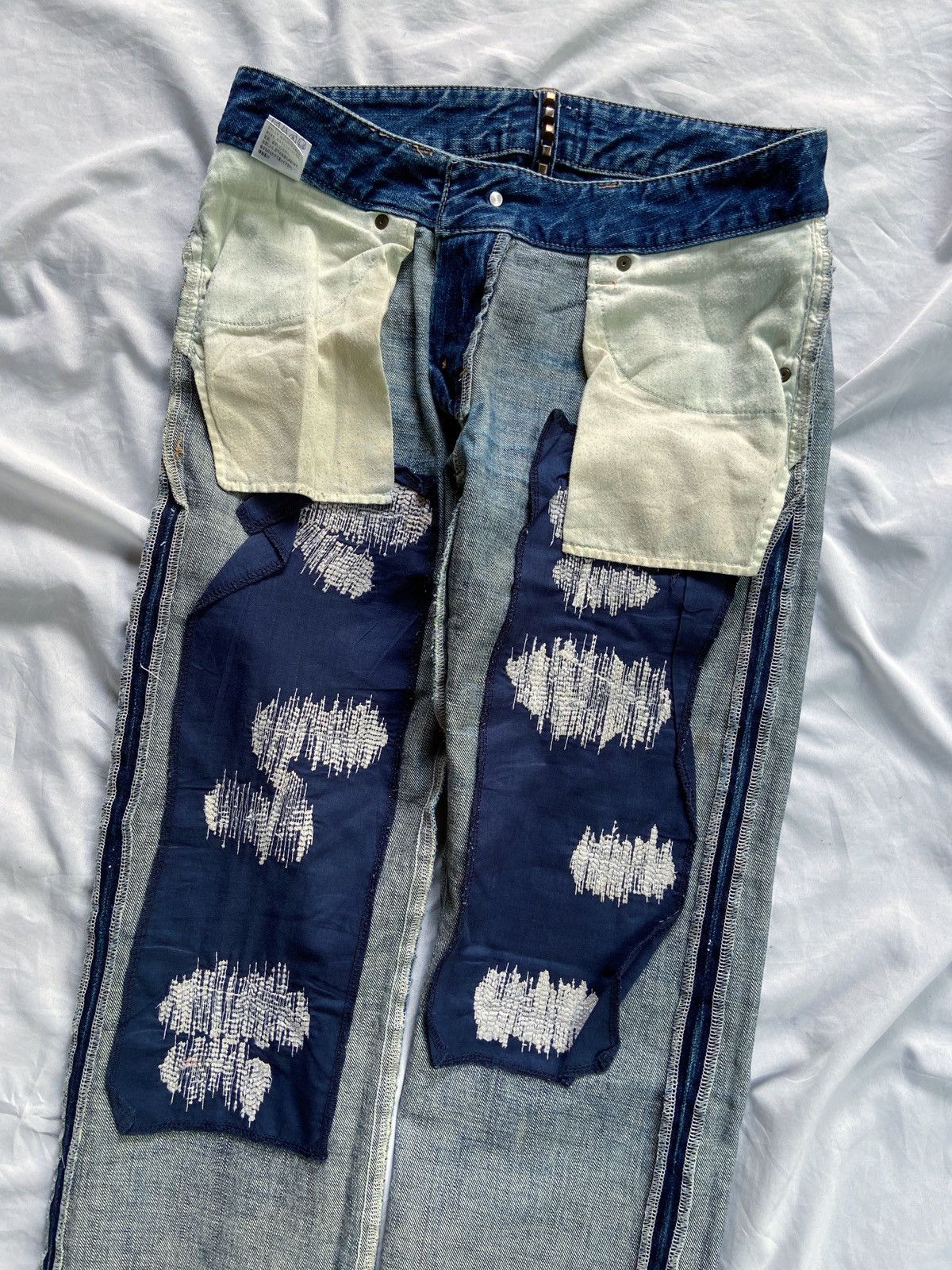 PPFM COOK JEANS #E99 DISTRESSED PUNK DENIM Size US 31 - 21 Thumbnail