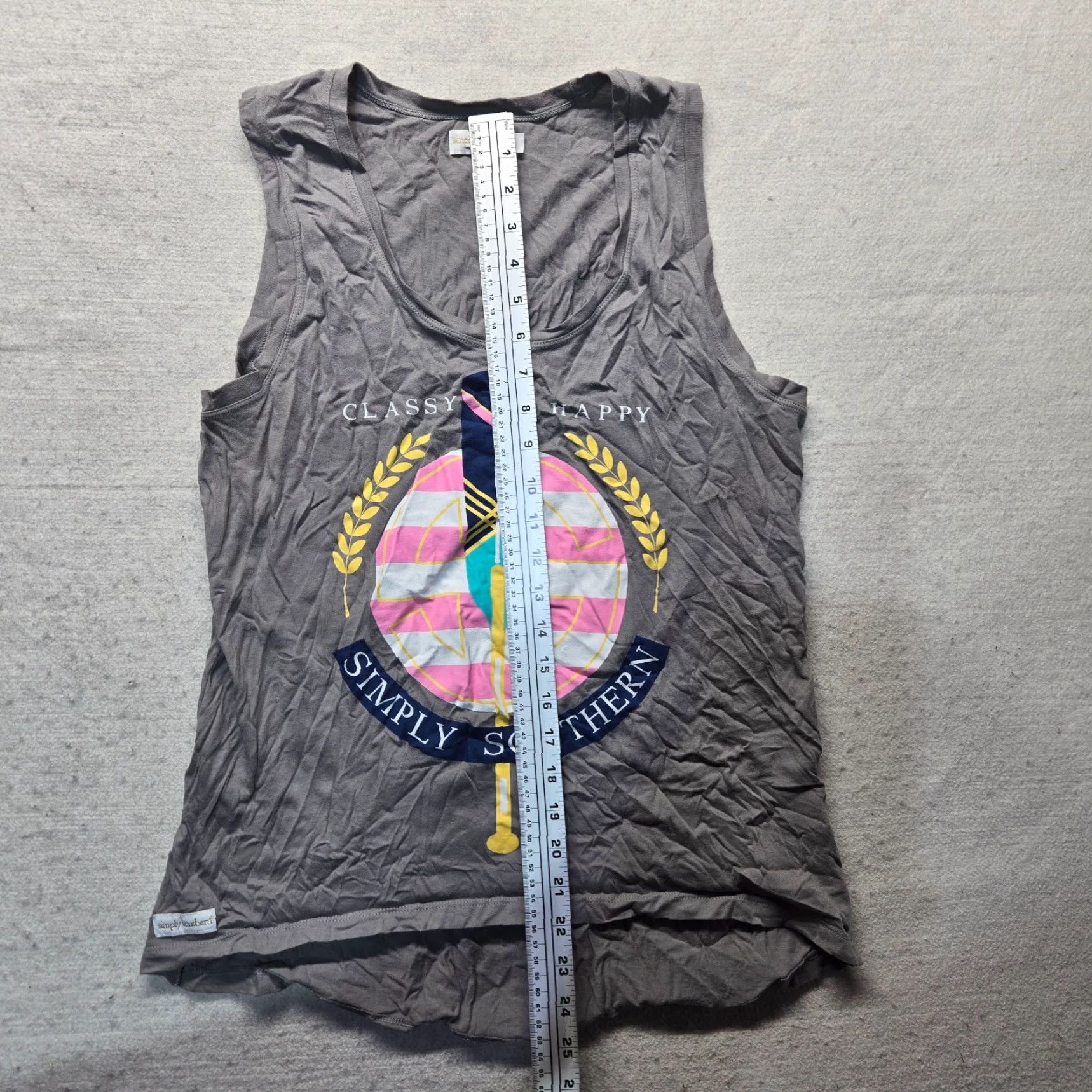 Vintage Simply Southern Women's T-Shirt Adult Small Gray Casual Short Sleeve Logo All Seasons Size S / US 4 / IT 40 - 6 Thumbnail