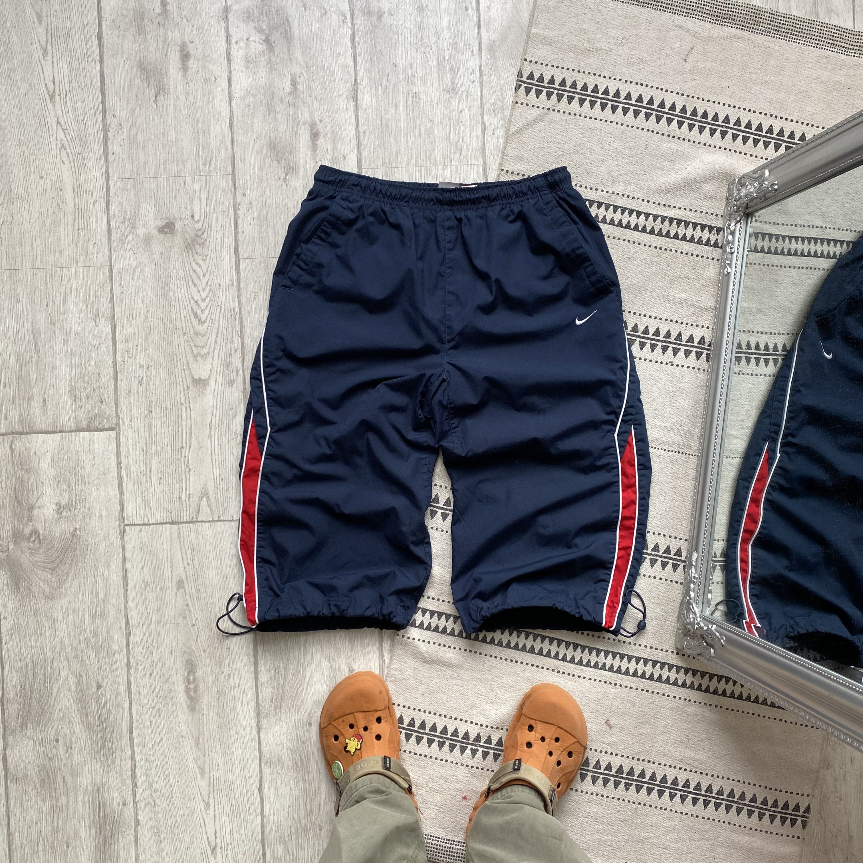 パンツ 00s NIKE Super Baggy Long Nylon Shorts Nike × Streetwear × Vintage 00s Nike Shox Vintage Nylon Baggy