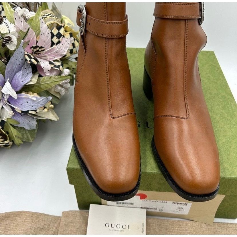 Gucci Men, Gucci, leather ankle boots size 9, made in Italy Size US 9.5 / EU 42-43 - 4 Thumbnail
