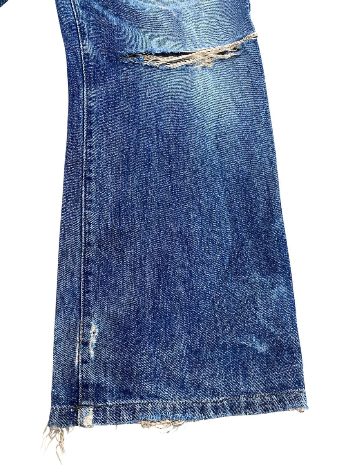 Japanese Brand Japanese Brans Faded Blue Wash Ripped Style Loose Jeans Size US 30 / EU 46 - 6 Thumbnail
