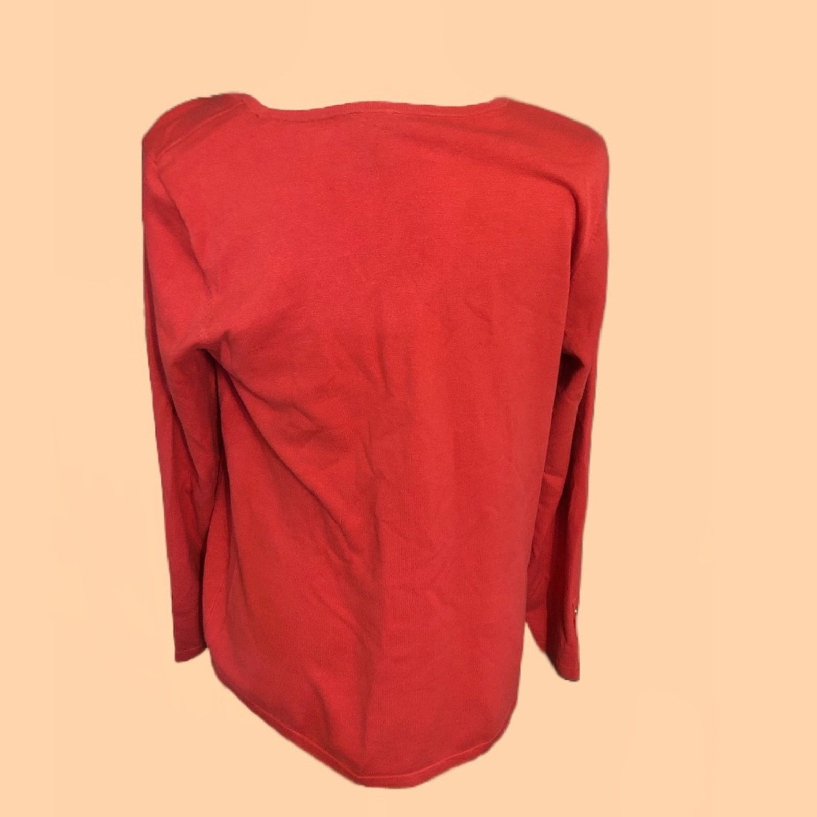 Chicos Chico’s • Red/ Rust Long Sleeve Shirt • Size 1 Size L / US 10 / IT 46 - 2 Thumbnail