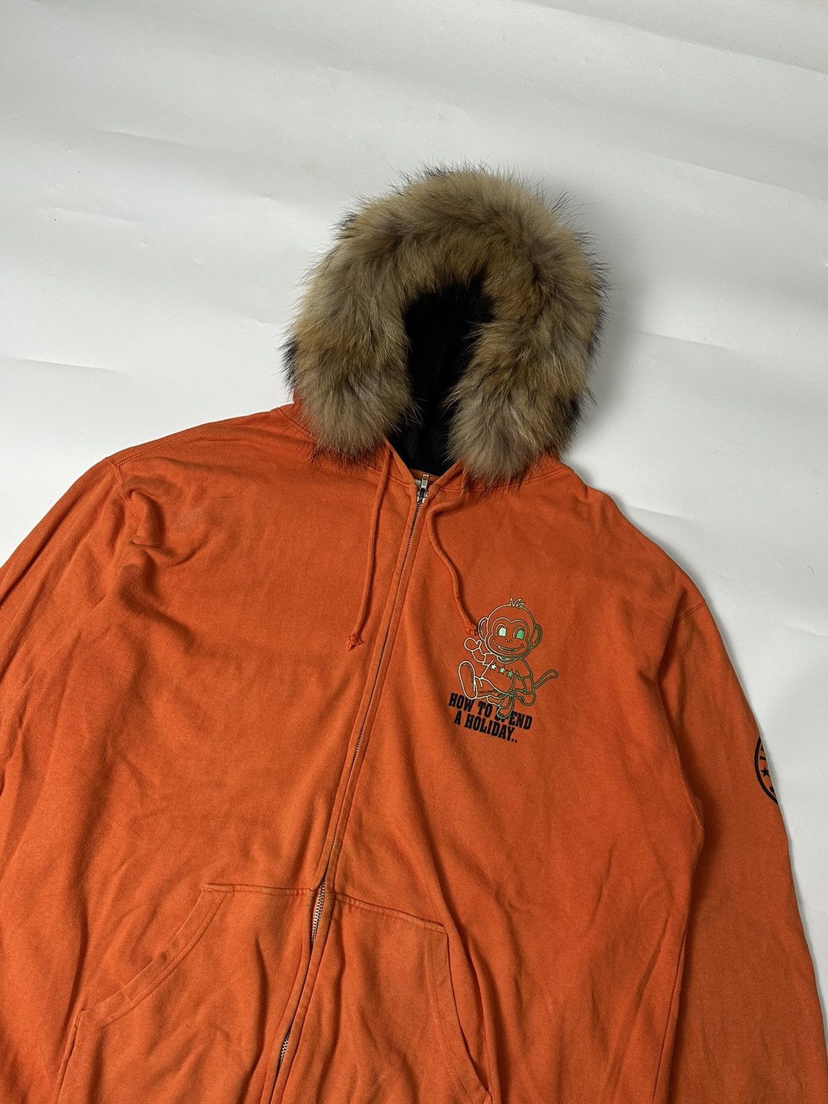 Japanese Brand Fur hoodie grass hitter qoutes Size US XL / EU 56 / 4 - 5 Thumbnail