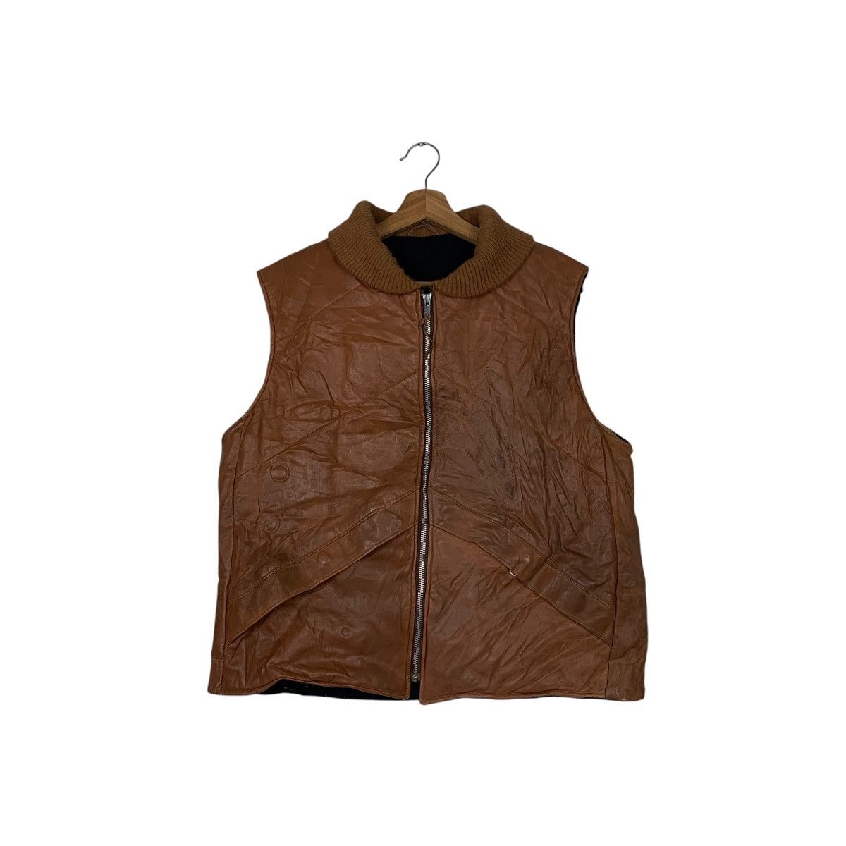 Leather 90’s CRESCO Outerwear Brown Leather Vest #2152-C95 Size US M / EU 48-50 / 2 - 1 Thumbnail