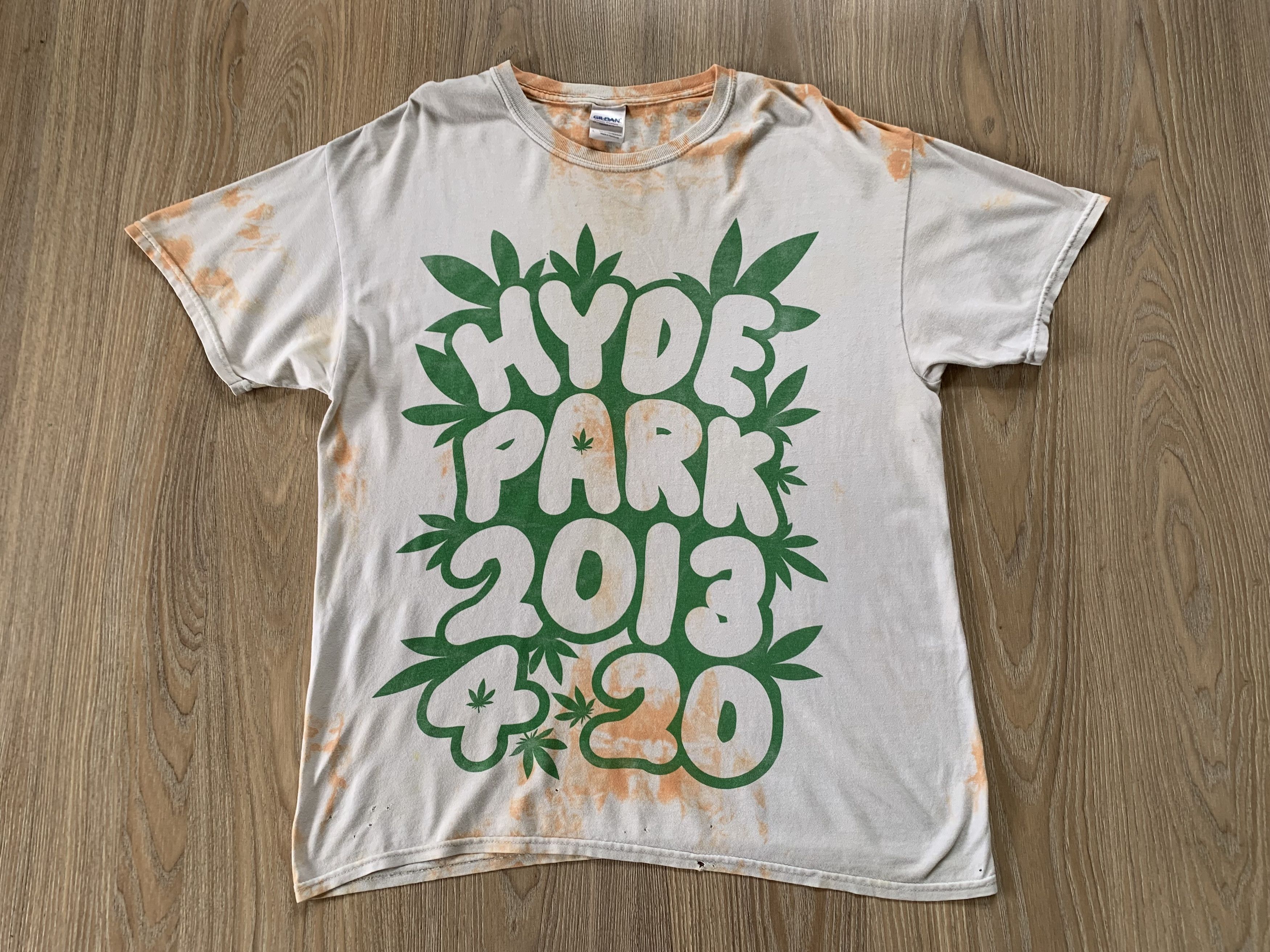 Gildan Gildan Vintage Hyde Park Weed 2013 4 20 Printed T-Shirt Size US L / EU 52-54 / 3 - 2 Thumbnail
