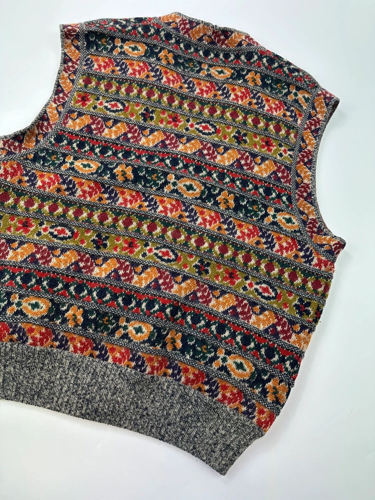 Missoni Missoni 90s Multicolor Jacquard Wool Mohair Cardigan Vest Size US L / EU 52-54 / 3 - 5 Thumbnail