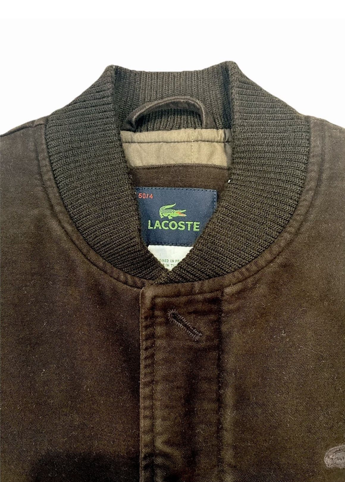 Lacoste 🔥Vintage Lacoste Brushed Cotton Bomber Jacket Size US M / EU 48-50 / 2 - 6 Thumbnail