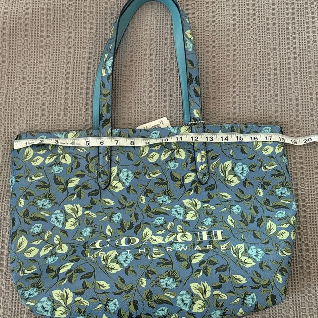 Coach COACH Floral Print Coach Highline Tote Slate/Silver Size ONE SIZE - 10 Thumbnail