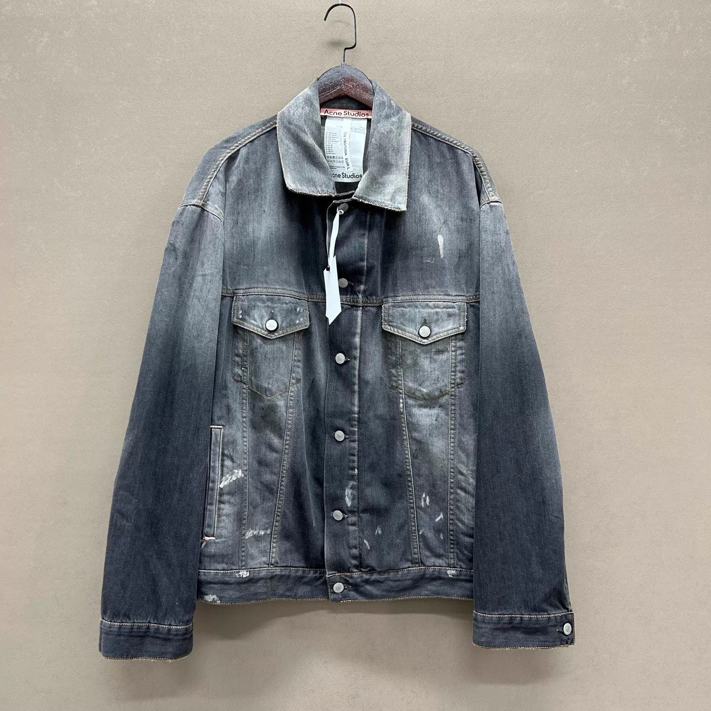 Acne Studios Acne Studios 99 New Retro Ink Splash Denim Jacket L Size US L / EU 52-54 / 3 - 1 Thumbnail