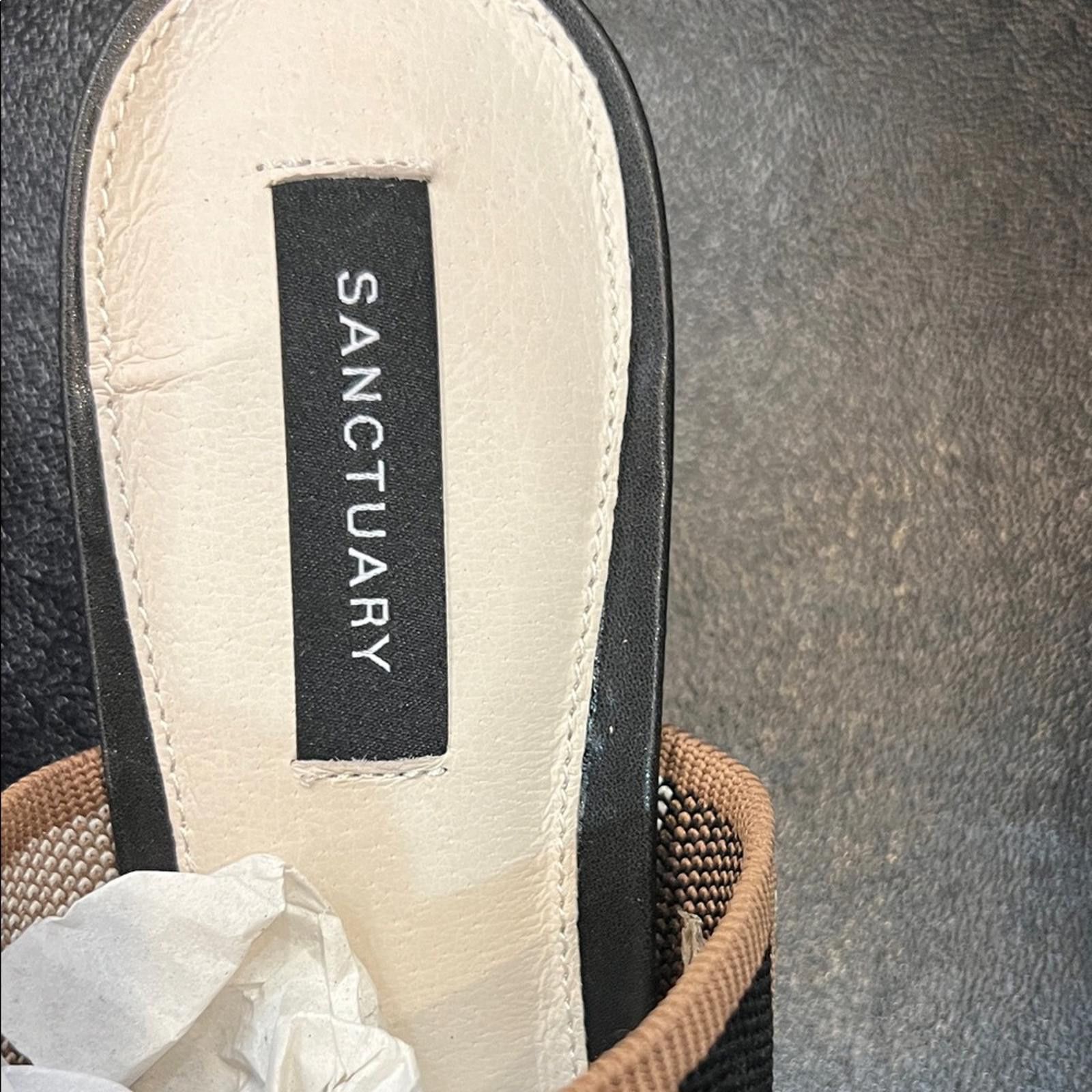 Sanctuary Sanctuary Black, White, and Tan Women's Mules Size US 11 / IT 41 - 2 Thumbnail