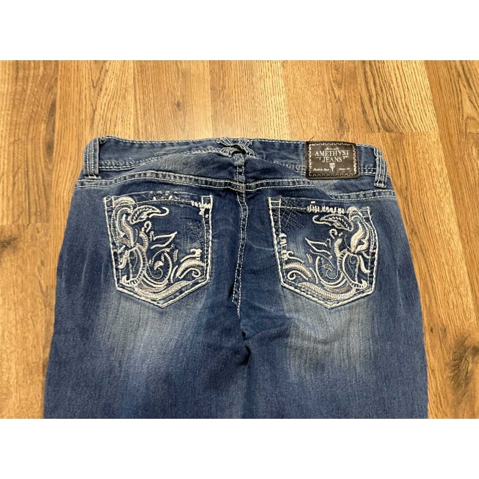 Vintage Amethyst Jeans Women’s Size 9 Blue Denim Straight Leg Pockets Size 30" / US 8 / IT 44 - 4 Thumbnail