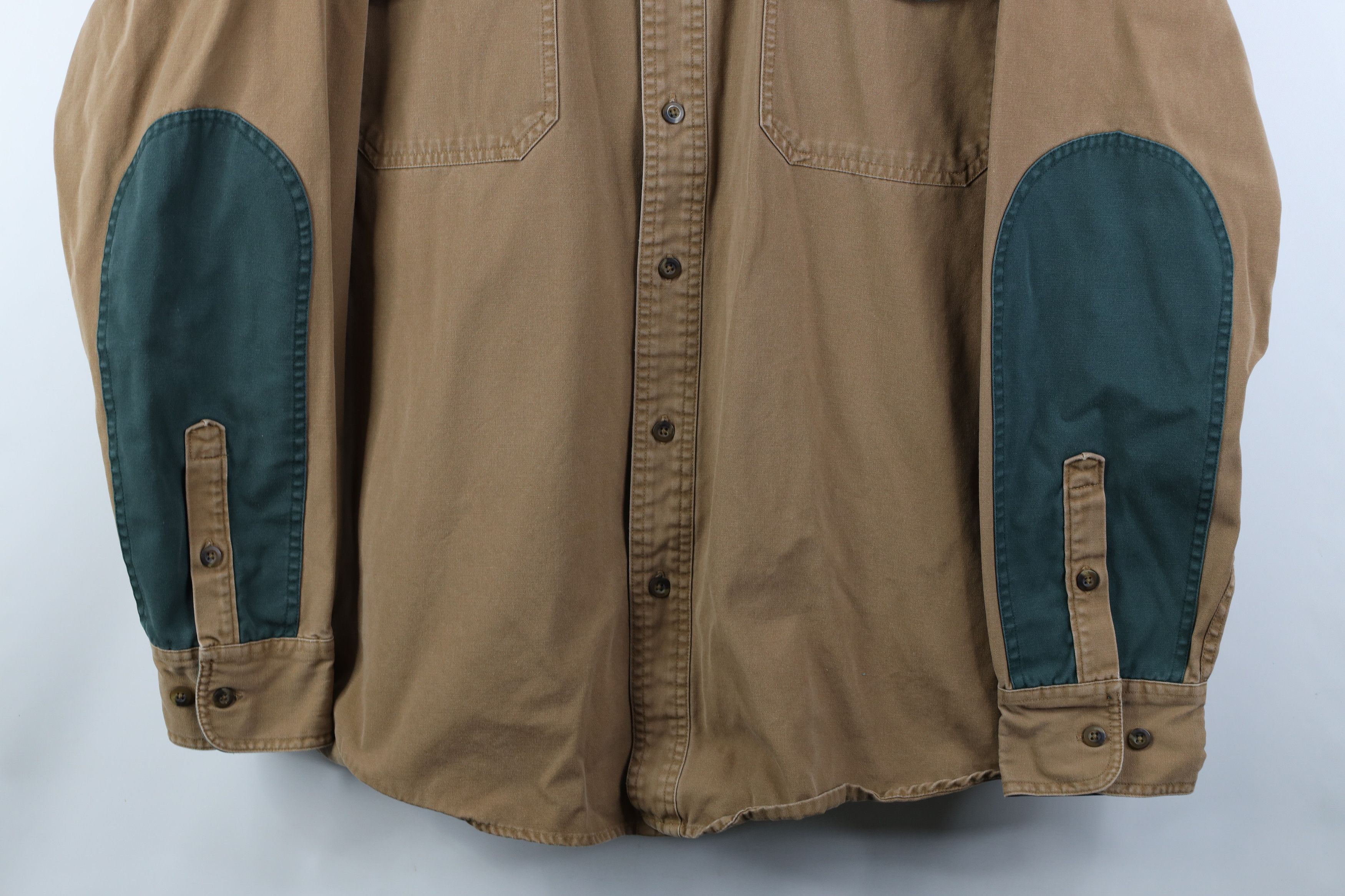 Cabelas Vintage 90s Cabelas Canvas Collared Button Shirt Brown Size US XL / EU 56 / 4 - 3 Thumbnail
