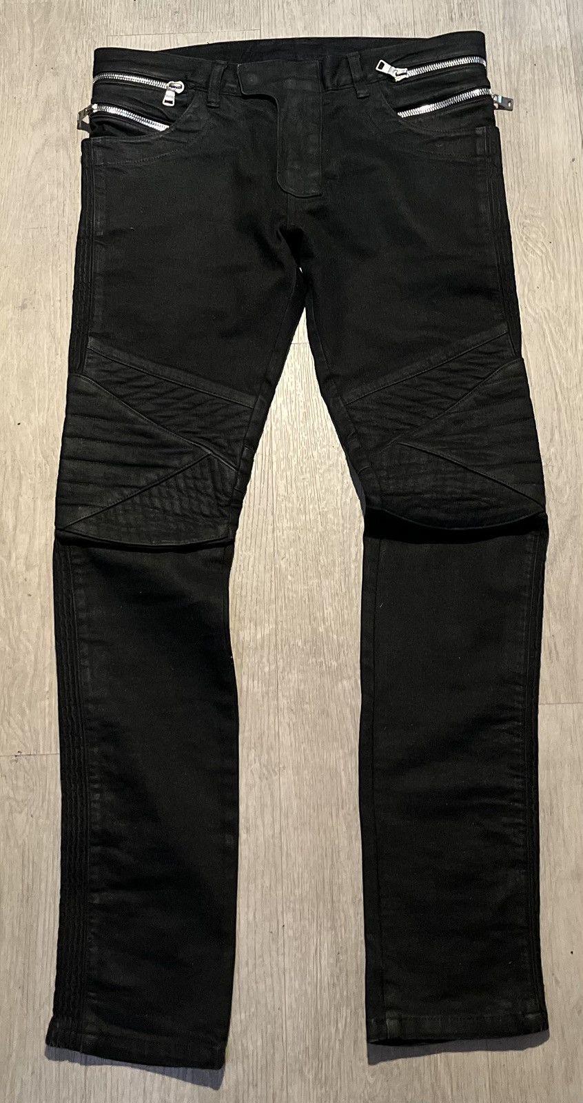 Balmain Balmain Decarnin Black Double Zip Biker | Grailed