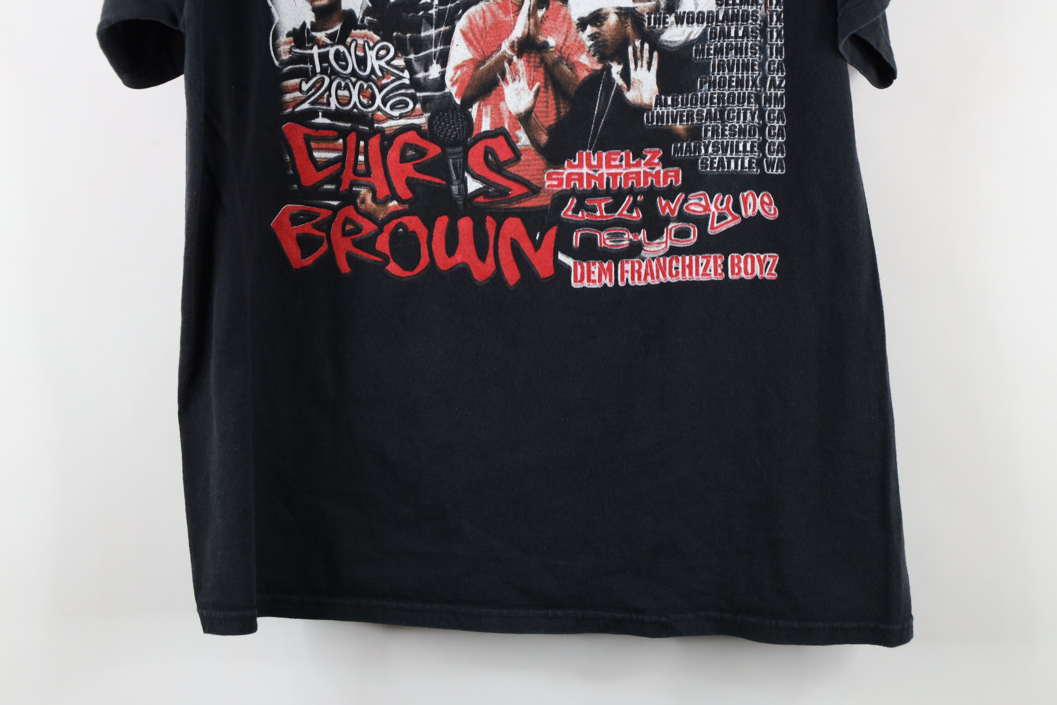 Vintage Y2K Tour Chris Brown Lil Wayne NeYo Rap Tee T-Shirt