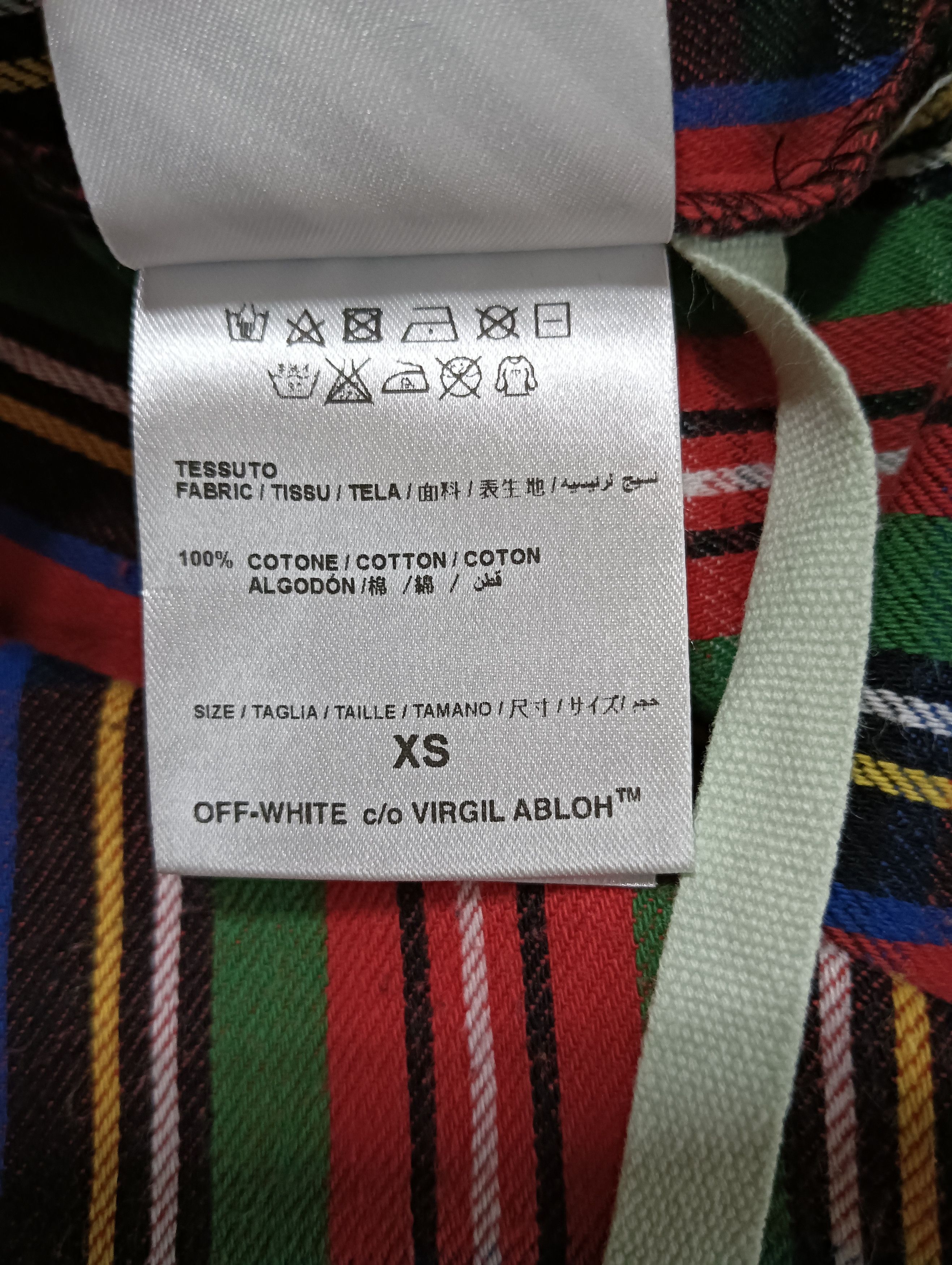 Off-White Red Diagonal Spray Check Shirt Size US XS / EU 42 / 0 - 6 Thumbnail