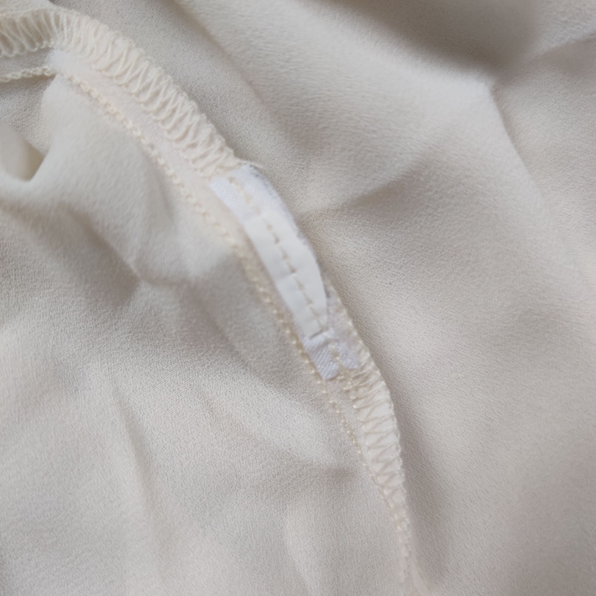 Banana Republic Banana Republic Lace Peplum Blouse Top Cream XS Pleated Fair Size XS / US 0-2 / IT 36-38 - 5 Thumbnail