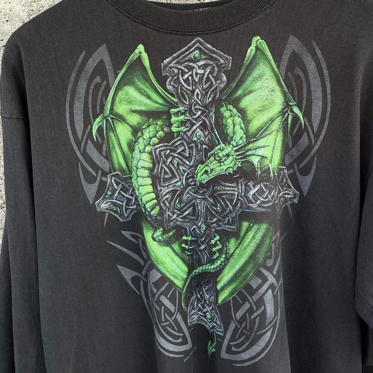 Band Tees × Vintage Vintage Spiral Longsleeve T-shirts Logo Dragon Y2K 90s USA Size US XL / EU 56 / 4 - 10 Thumbnail