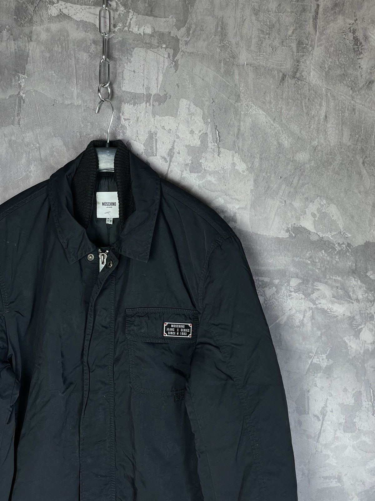 Moschino × Vintage Moschino Total Black Baggy Vintage Bomber Jacket Size US M / EU 48-50 / 2 - 4 Thumbnail