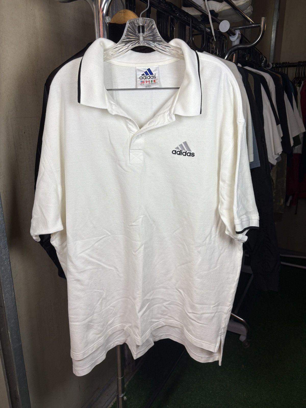 Adidas × Designer × Vintage 1990s Vintage adidas Polo shirt Size US XXL / EU 58 / 5 - 1 Thumbnail