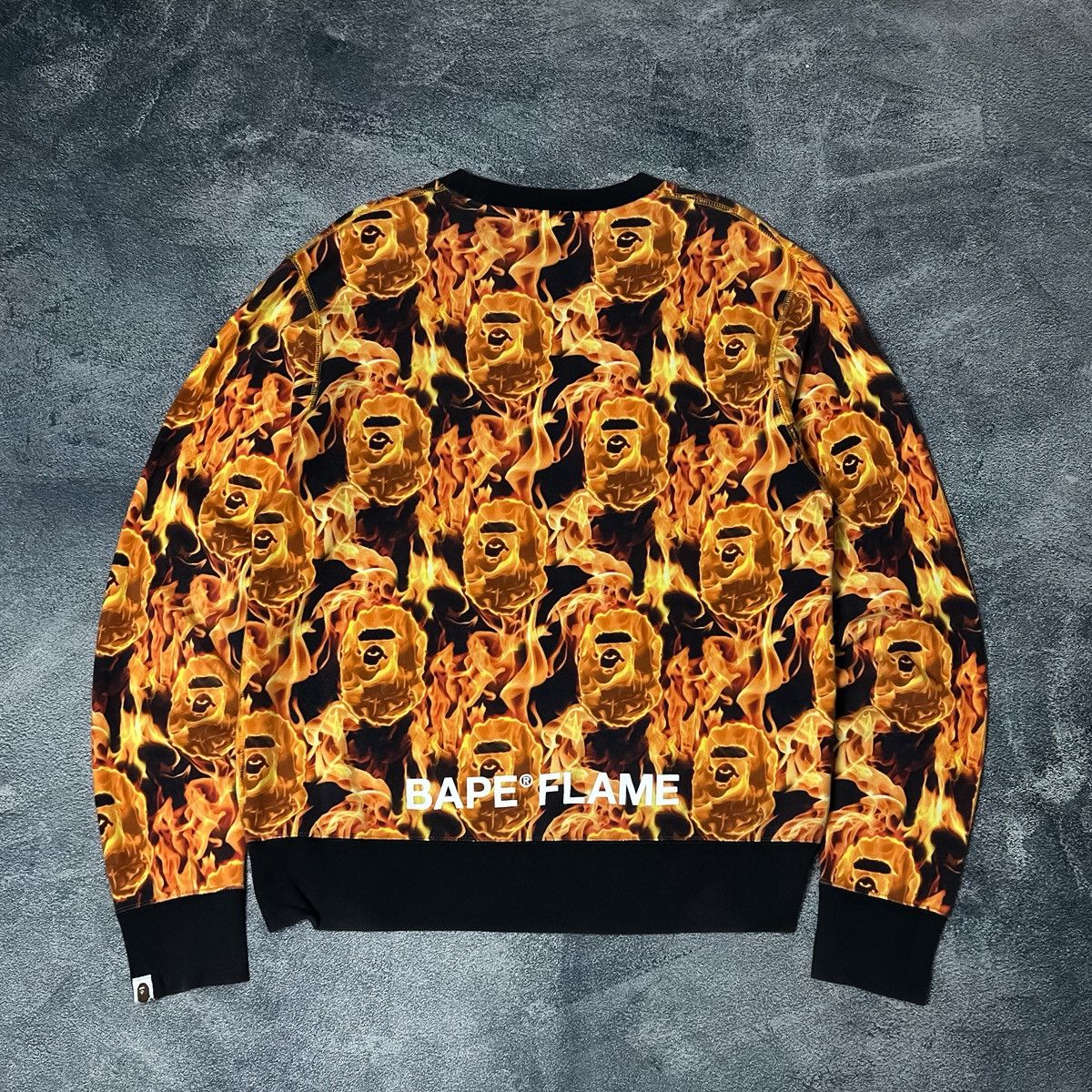 Bape Bape Flame AOP Sweat Shirt Size US M / EU 48-50 / 2 - 2 Thumbnail