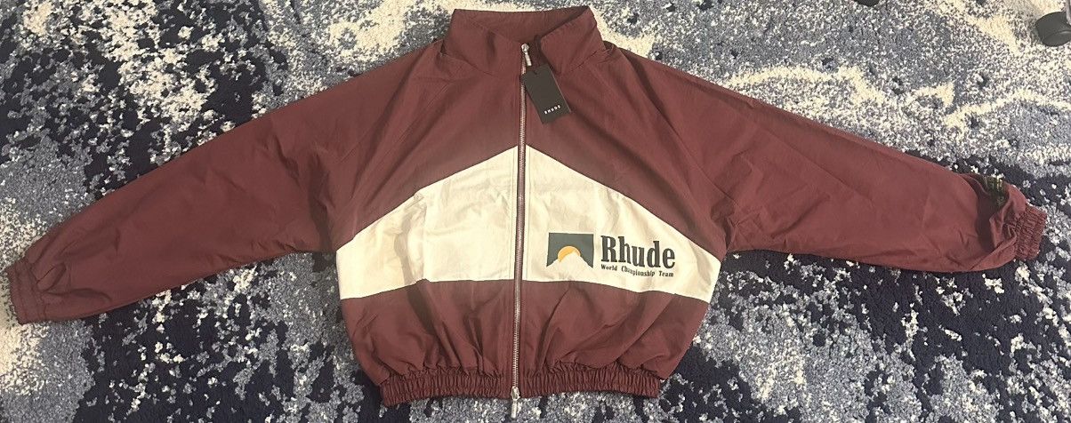 Rhude Rhude World Champions "Maroon / White" bomber jacket Size US M / EU 48-50 / 2 - 4 Thumbnail