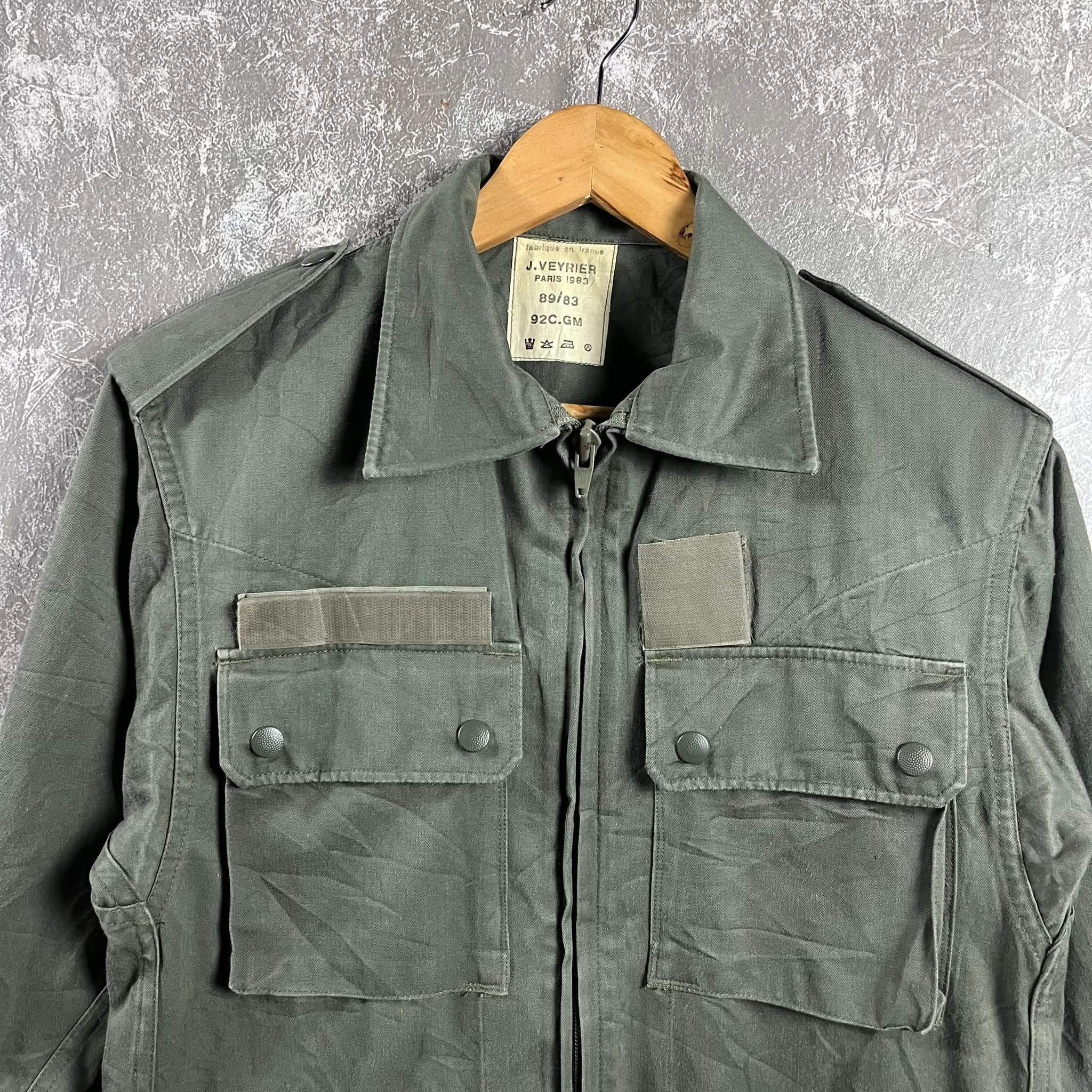 Vintage 80s France Army Military HBT jacket WW2 Size US M / EU 48-50 / 2 - 3 Thumbnail