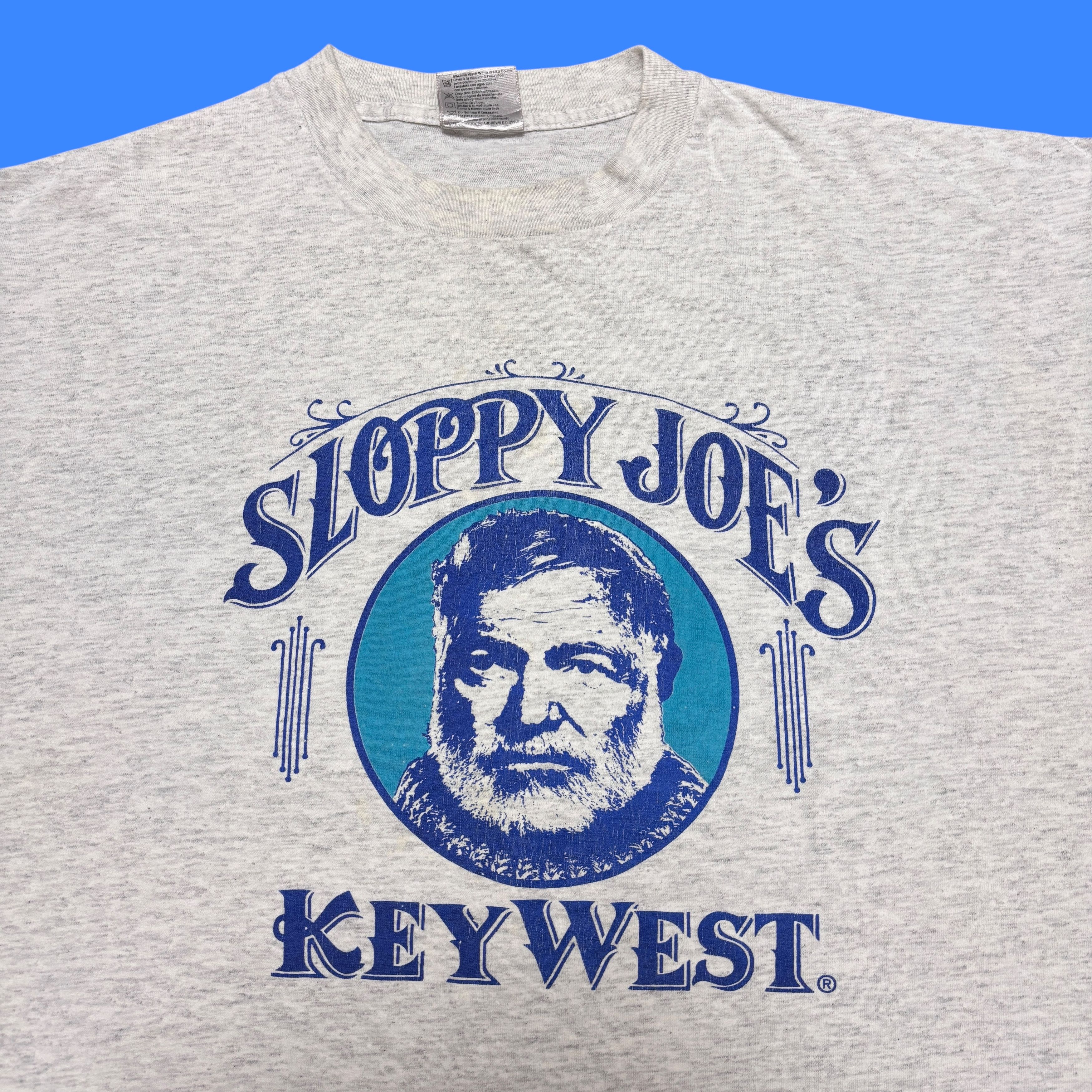 Vacation × Vintage Vintage 90s T Shirt Single Stitch Sloppy Joes Key West Art Size US XXL / EU 58 / 5 - 3 Thumbnail