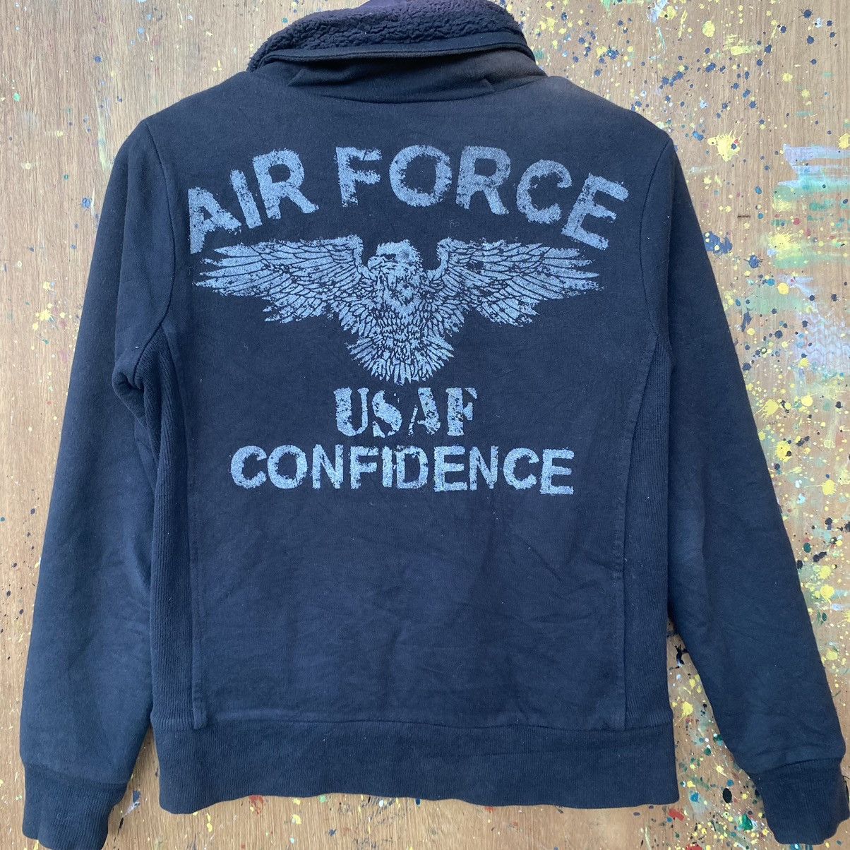 Other Usaf Air Force Inspire Big Logo Sherpa Zipper Jacket Size US S / EU 44-46 / 1 - 7 Thumbnail