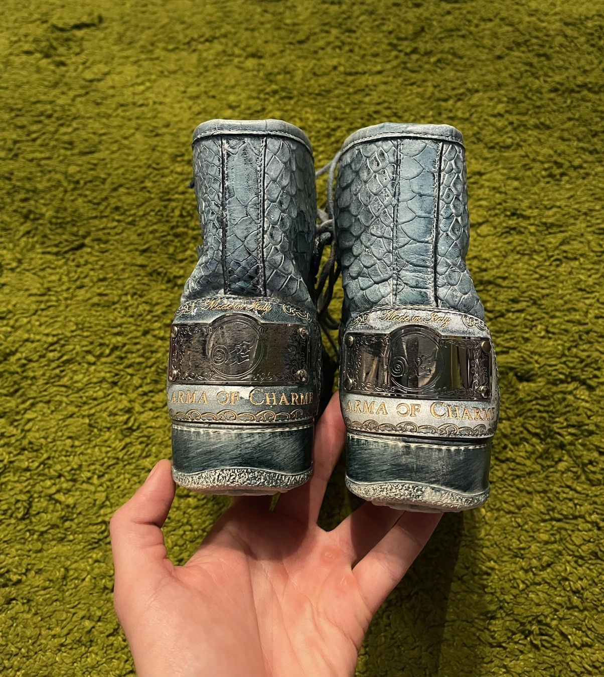 If Six Was Nine Karma of Charme avant garde snakeskin pattern winter boots Size US 6 / IT 36 - 4 Thumbnail