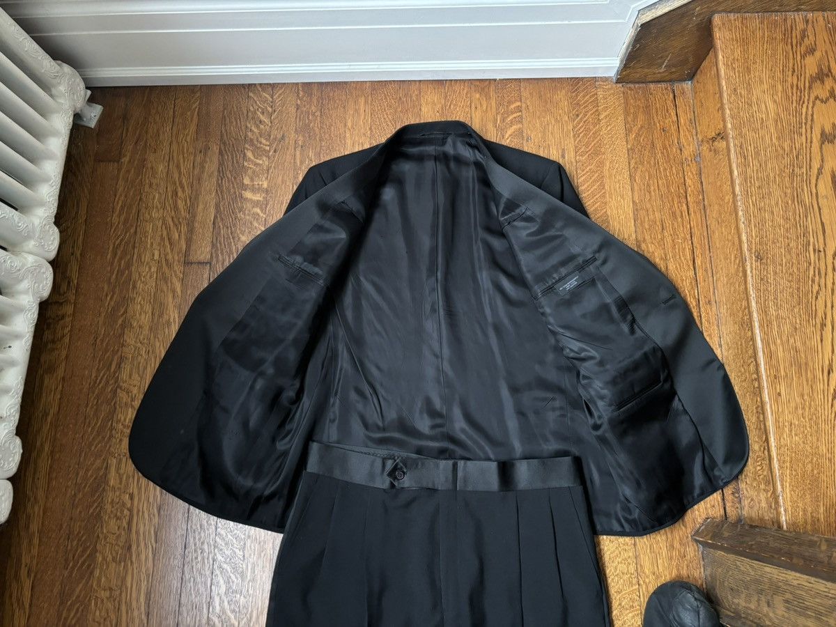 Vintage 90s Vintage Tuxedo 1990s 2-Piece Suit Set Black Tux Formal L Size 44R - 4 Thumbnail