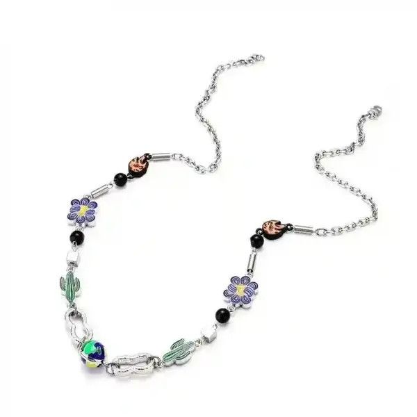 Jewelry Noriyo x Yuki Colorful World Art Classic Flame Necklace Size ONE SIZE - 5 Thumbnail