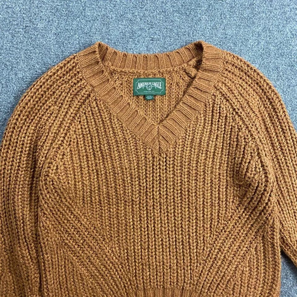 American Eagle Outfitters American Eagle Sweater Women's Small V-Neck Chunky Knit Size S / US 4 / IT 40 - 2 Thumbnail
